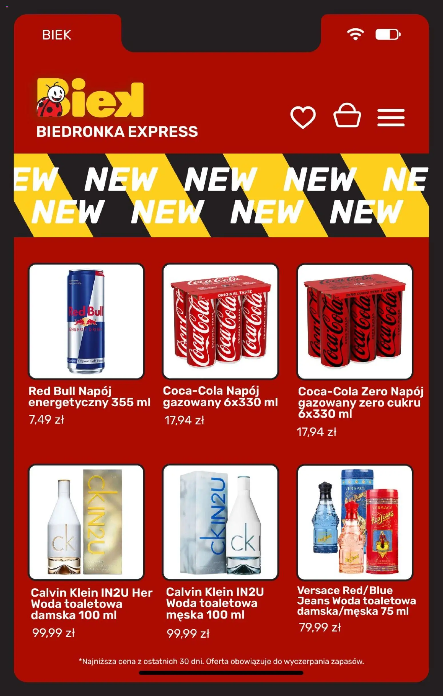 Biedronka gazetka - Biek od 17.07.2026 | Strona: 7 | Produkty: Red bull, Coca cola, Woda toaletowa, Woda