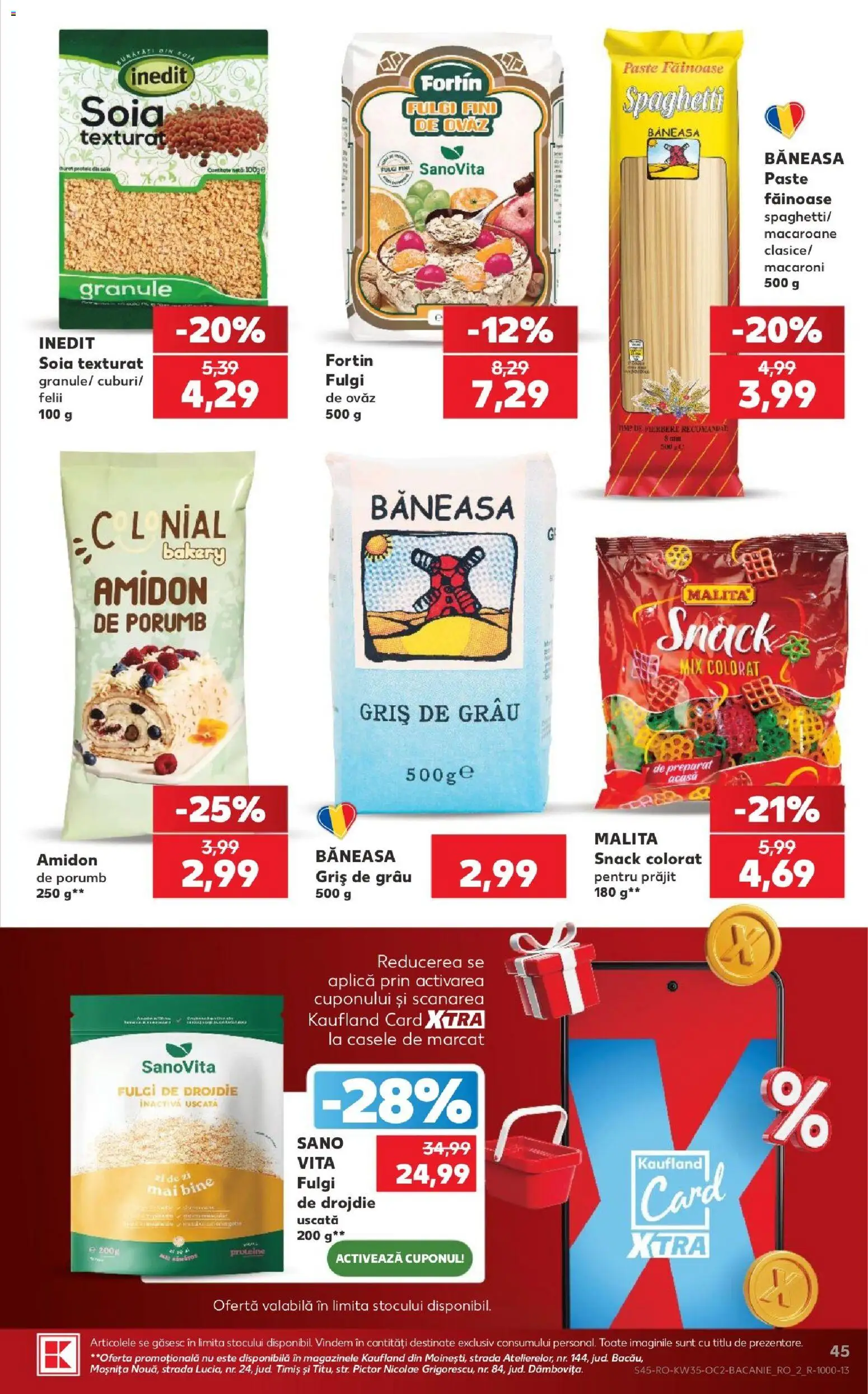 Noul catalog Kaufland – valabil de la 26.08.2026 | Pagină: 45 | Produse: Vită, Aplică, Fulgi, Porumb