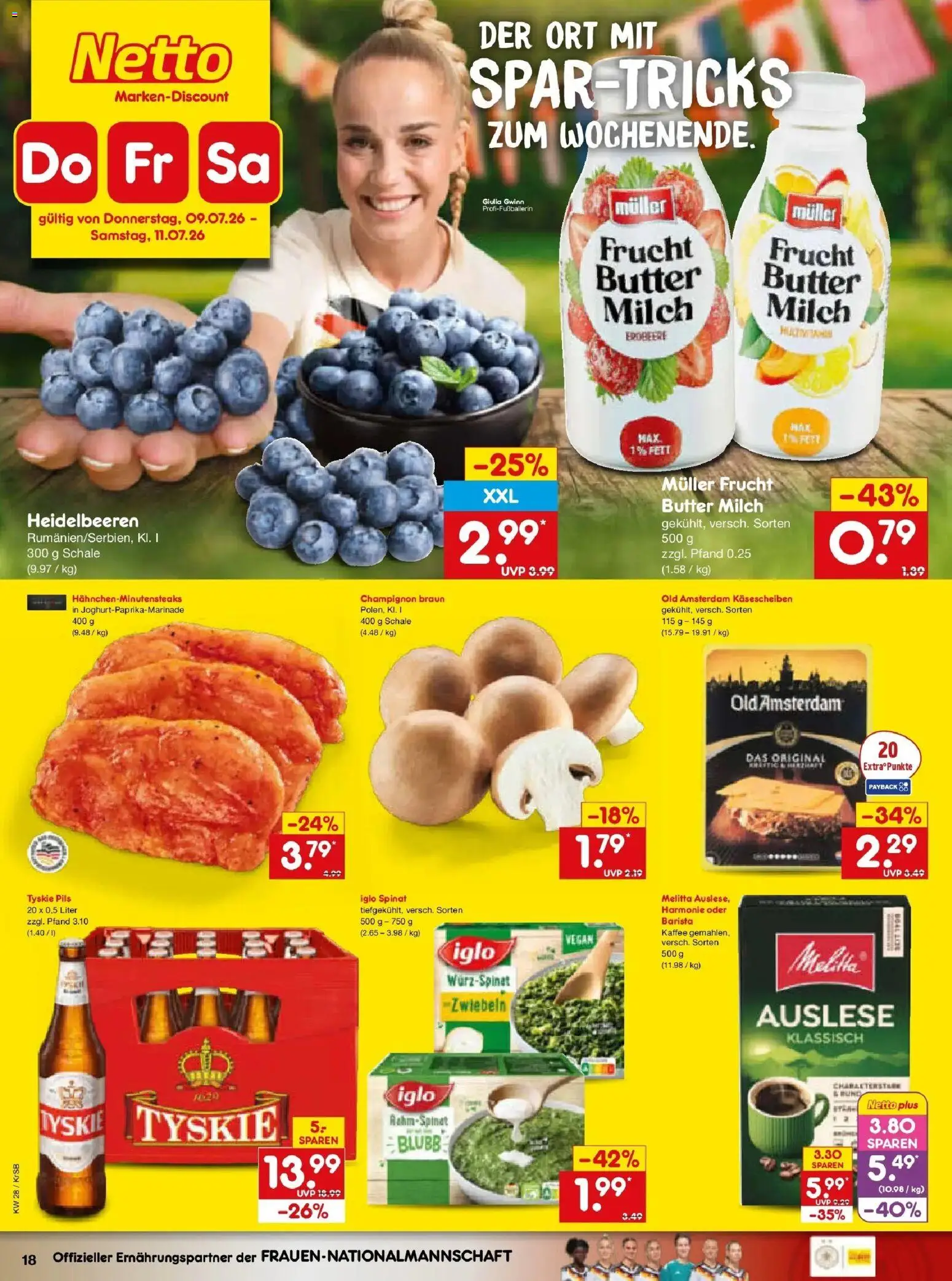 Netto Marken-Discount - Netto: Wochenangebote – gültig ab 05.07.2026 | Seite: 34 | Produkte: Kaffee, Iglo, Pils, Heidelbeeren