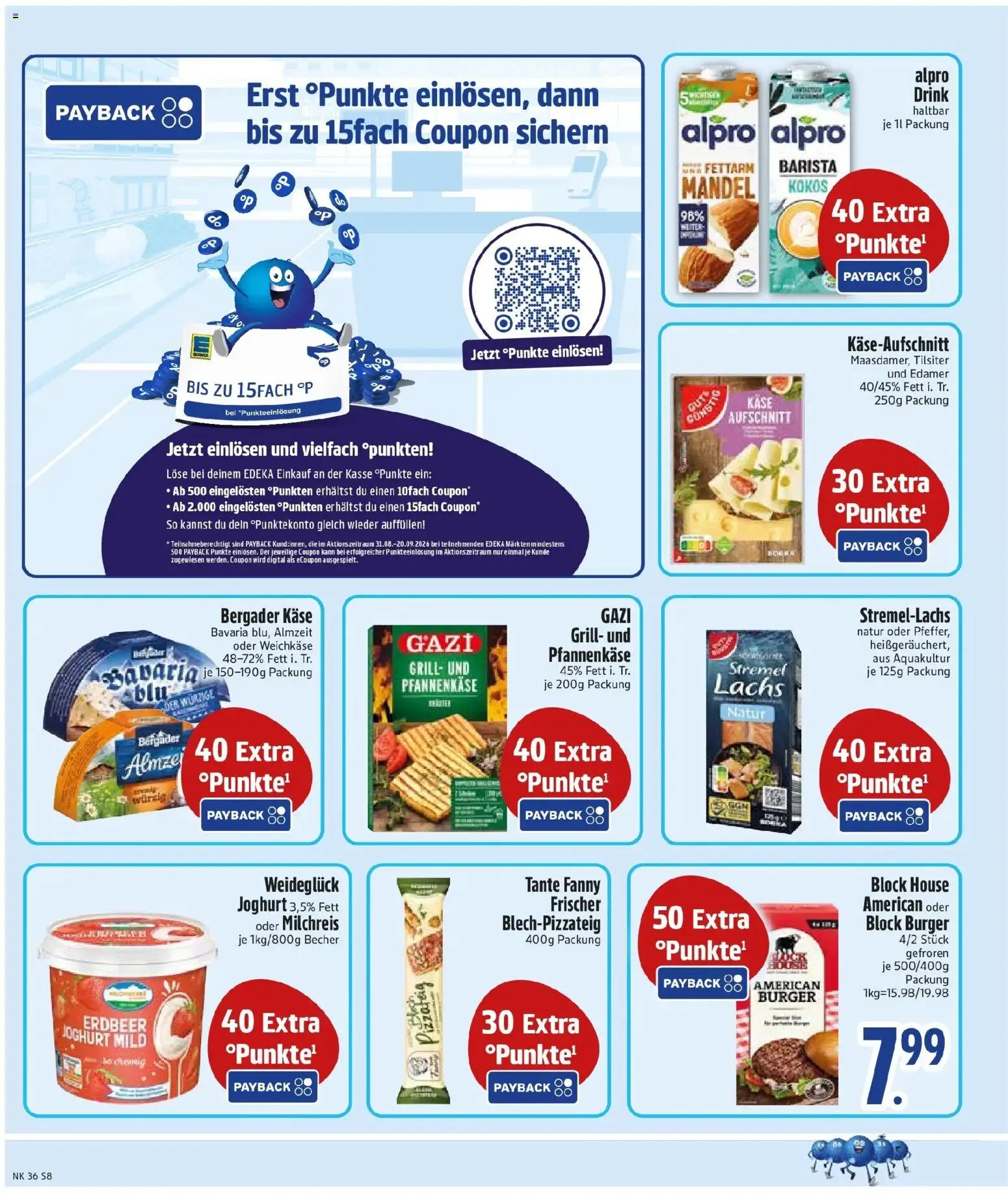 Edeka Prospekt Türkenfeld (ab 31.08.2026) » Angebote Online | Seite: 10 | Produkte: Joghurt, Burger, Lachs, Alpro