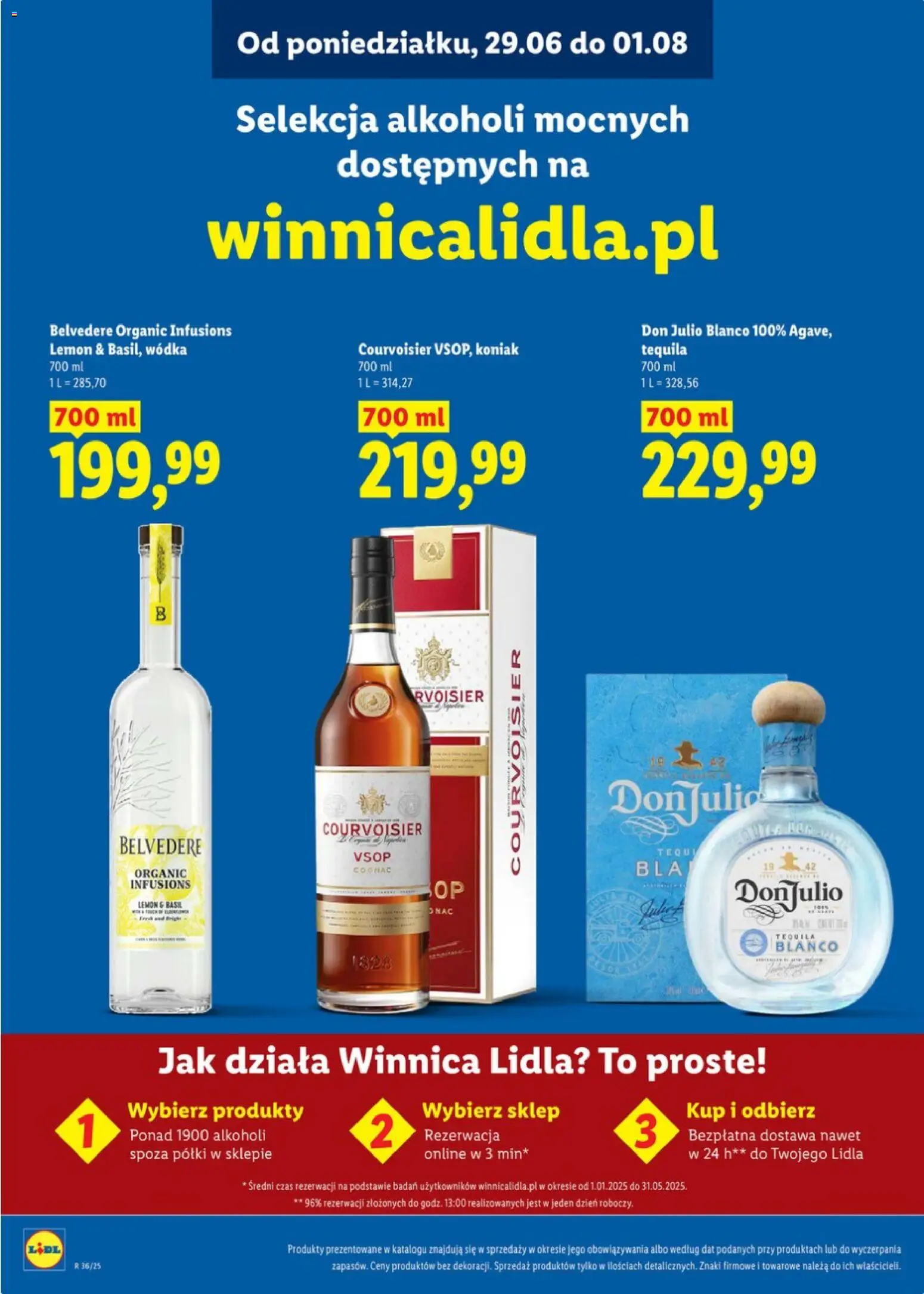 Lidl Katalog alkoholi mocnych od 29.06.2026 | Strona: 26 | Produkty: Koniak, Tequila, Vodka, Wódka