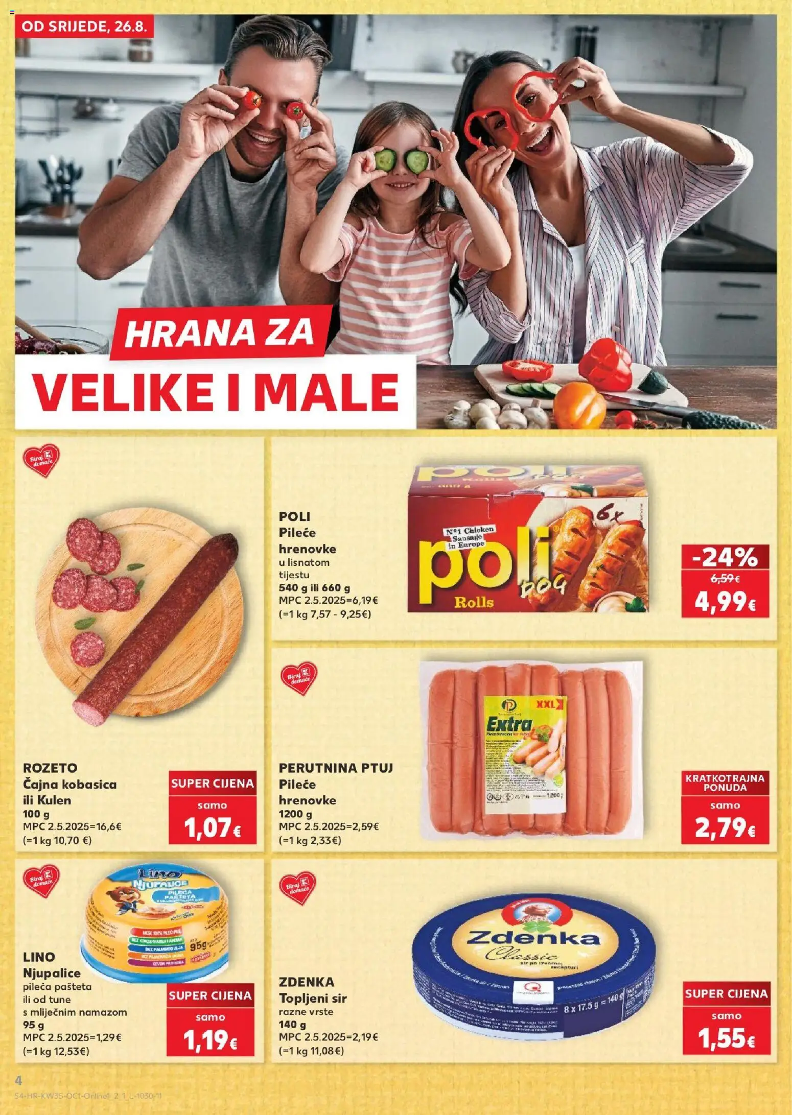 Kaufland HR akciós ujság - amely érvényes a következő dátumtól: 2026.08.26. | Oldal: 4 | Termékek: PS