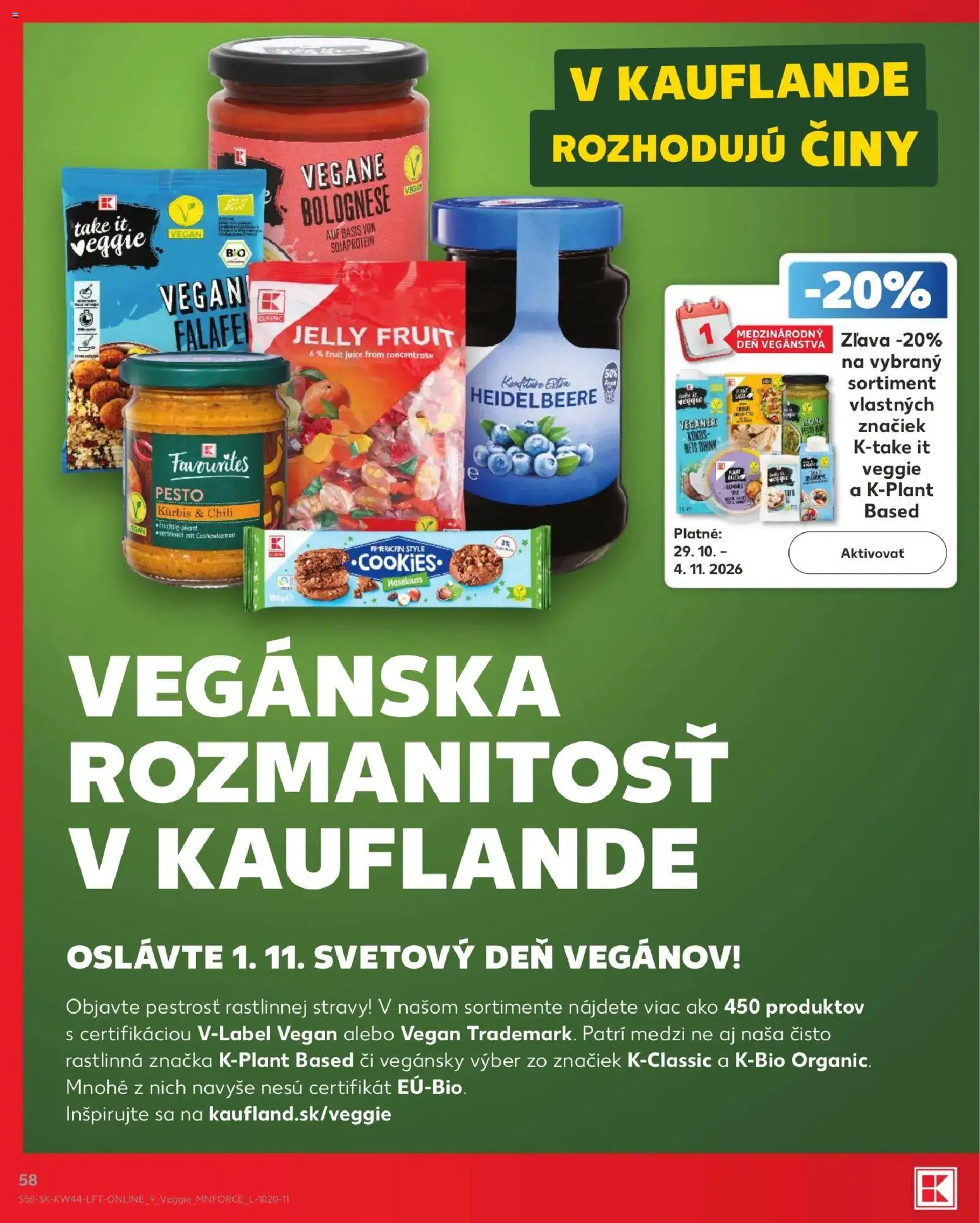 Kaufland SK akciós ujság - amely érvényes a következő dátumtól: 2026.10.29. | Oldal: 58