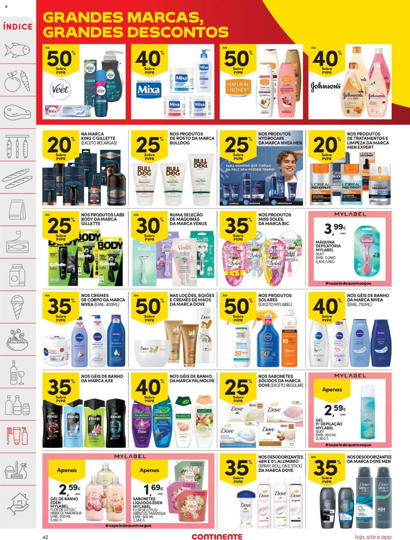 Continente folheto │ válido de 18/08/2026 | Página: 42 | Produtos: Gel de banho, Banho, Creme