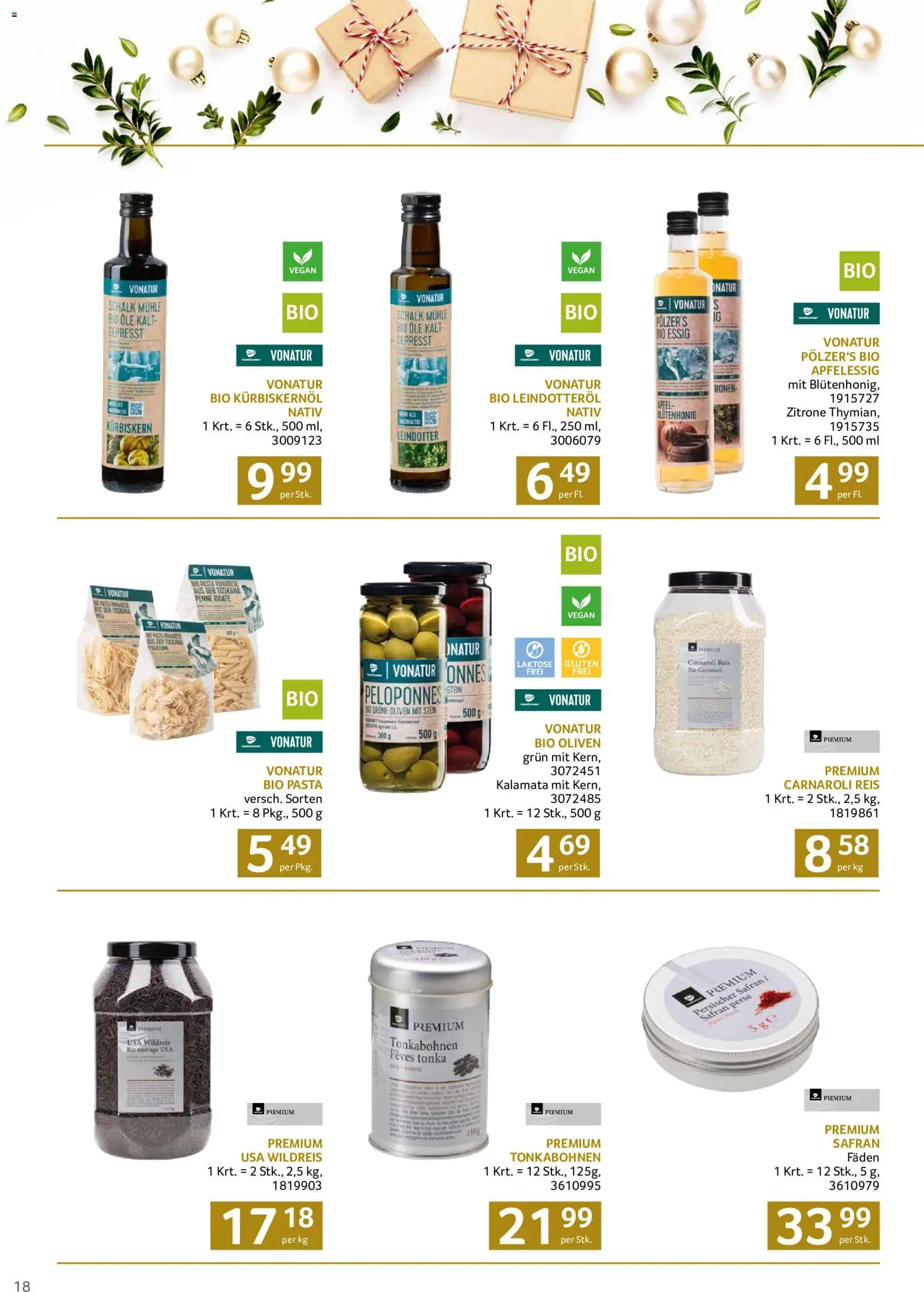 Transgourmet Christmas gültig ab 12.10.2026 | Seite: 18 | Produkte: Zitrone, Oliven, Äpfel, Reis