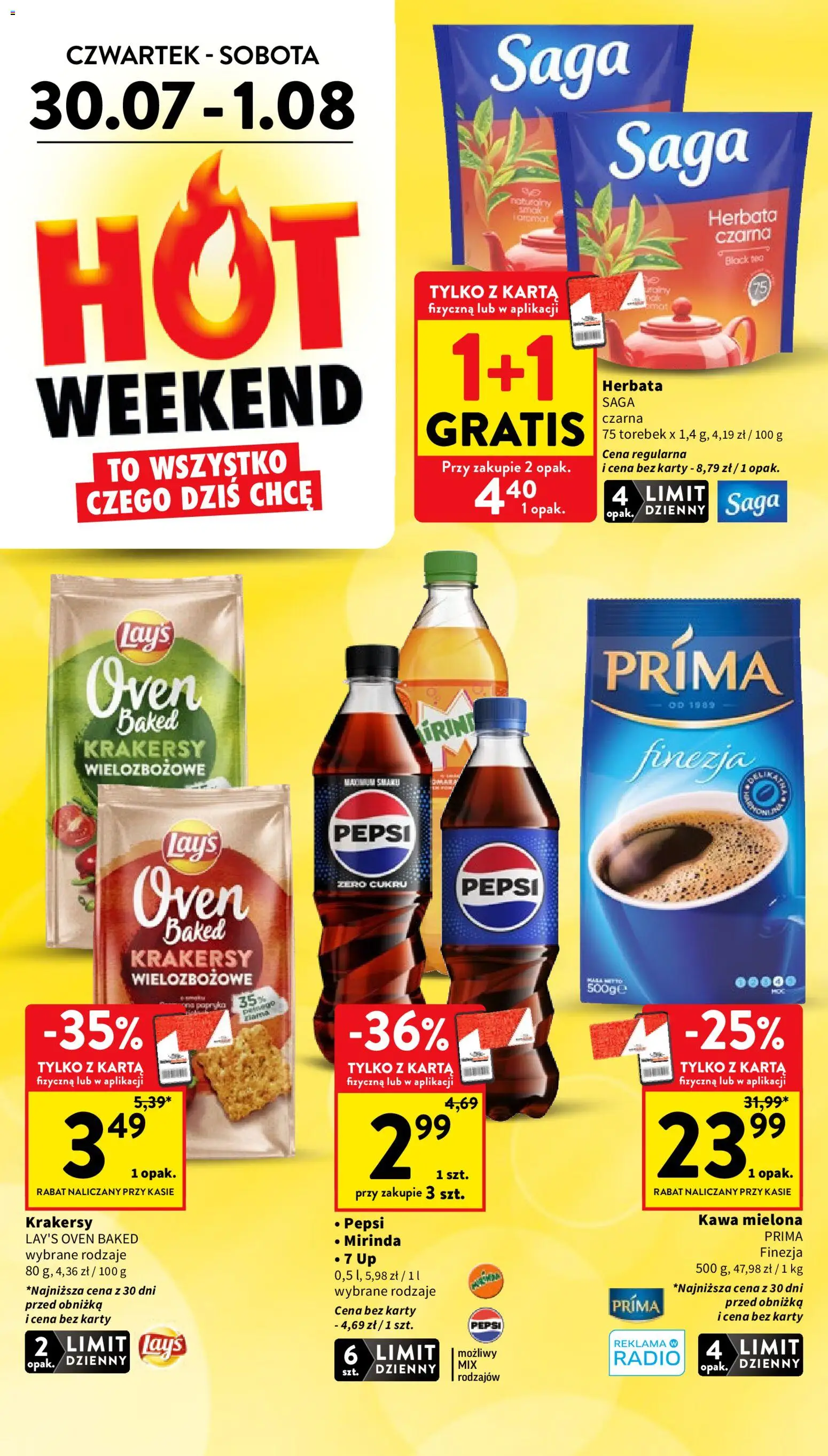 Intermarche gazetka od 30.07.2026 | Strona: 4 | Produkty: Herbata czarna, Radio, Kawa, Kawa mielona