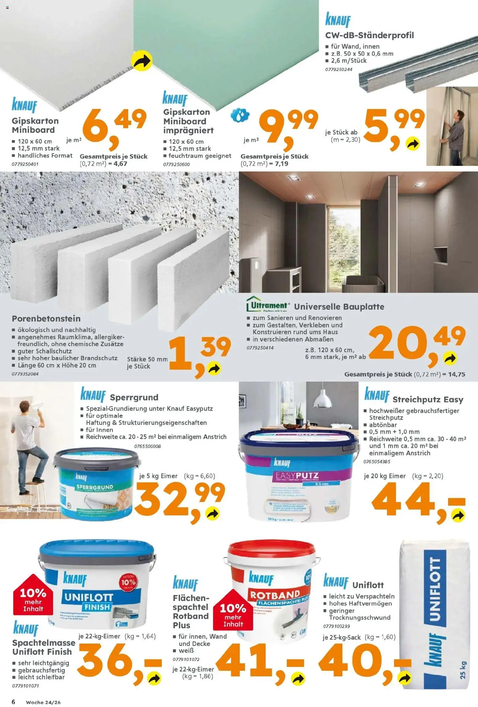 Globus Baumarkt Prospekt Homburg – gültig ab 08.06.2026 | Seite: 6 | Produkte: Decke, Finish
