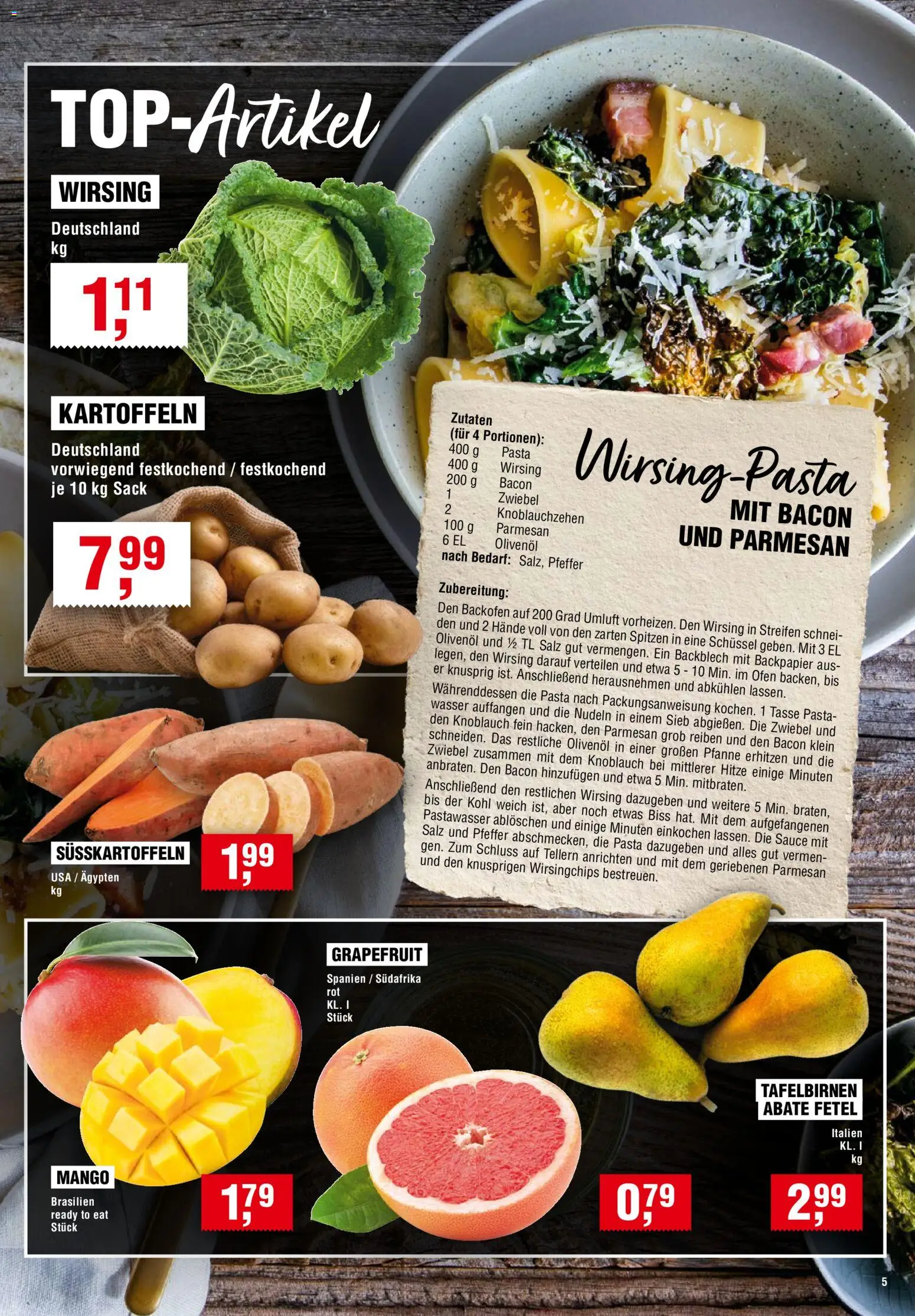 Handelshof Prospekt – gültig ab 12.11.2026 | Seite: 5 | Produkte: Mango, Knoblauch, Backofen, Pasta
