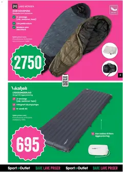 Forhåndsvisning av Sport Outlet kundeavis gyldig fra 08/09/2026 | Side: 17 | Produkter: Sovepose