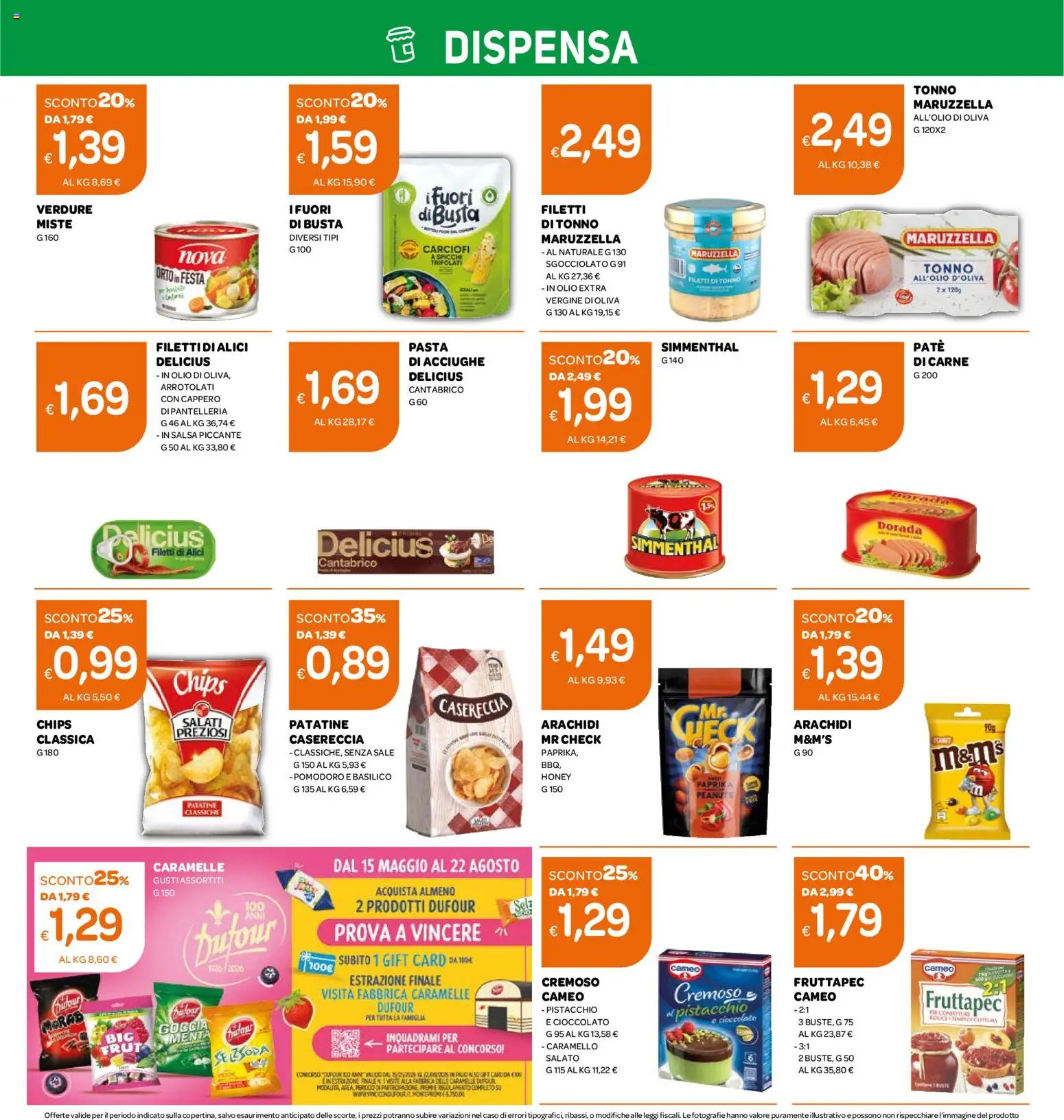 Volantino Ekom del 19.05.2026 | Pagina: 4 | Prodotti: Caramelle, Sale, Carciofi, Tonno
