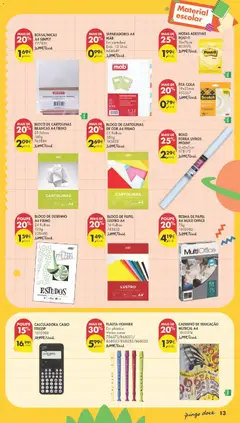 Pré-visualização Pingo Doce Regresso às Aulas 2026 Hipers válido de 04/08/2026 | Página: 13 | Produtos: Caderno, Bolsa, Calculadora, Livros