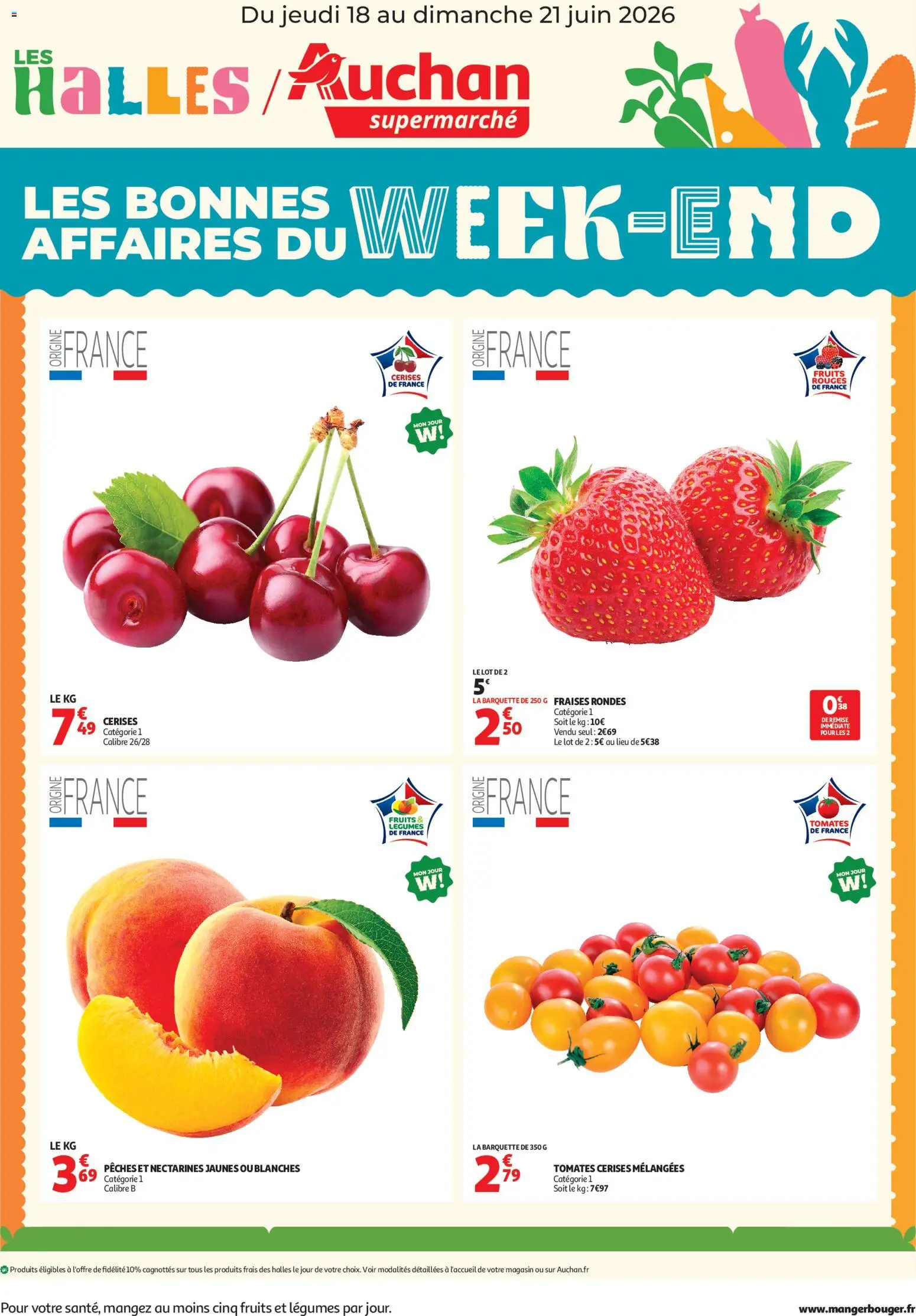 {H1} | Page: 1 | Produits: Cerises, Tomates, Fraises