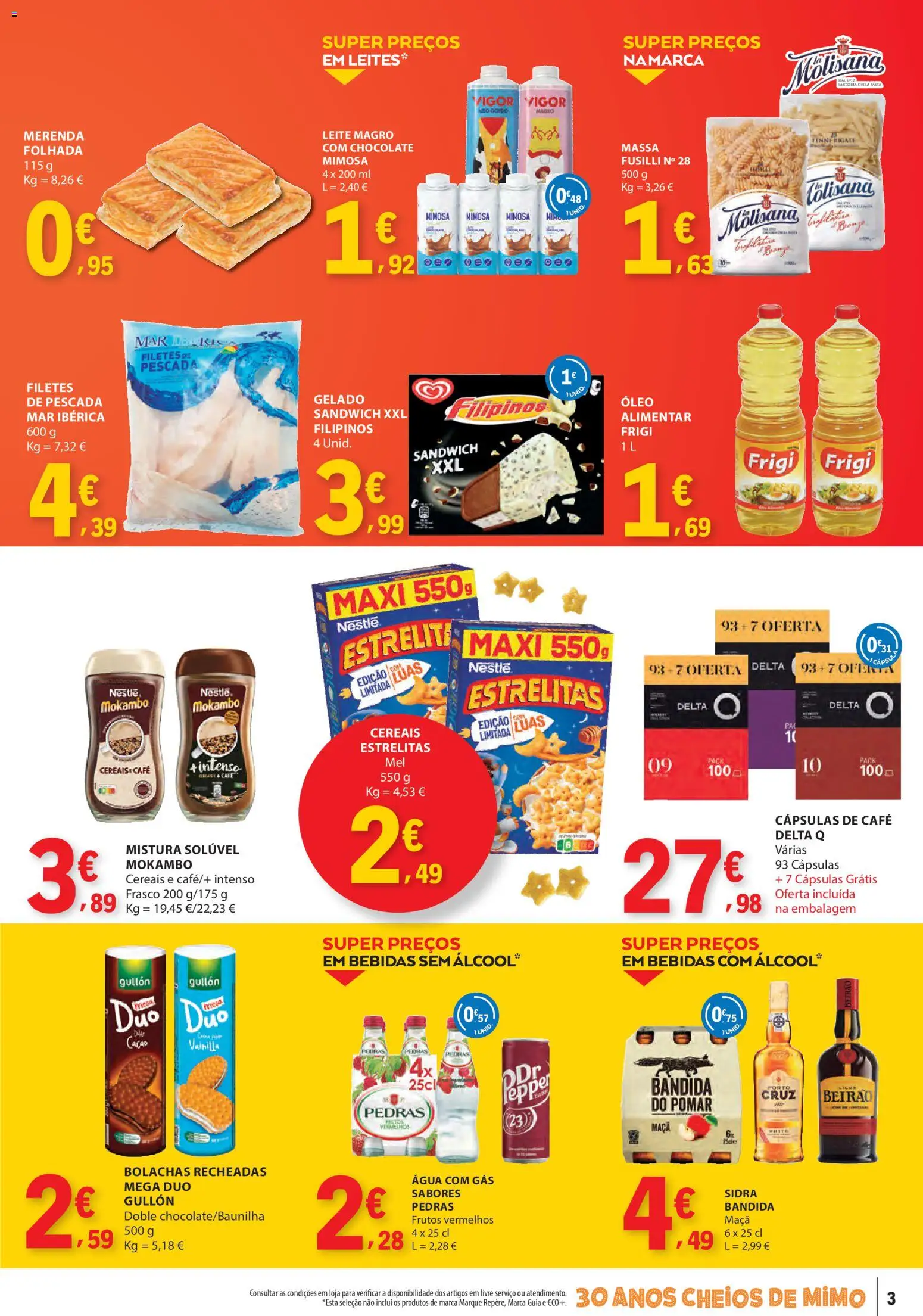 E.Leclerc Catálogo Fim de Semana │ válido de 03/07/2026 | Página: 3 | Produtos: Pescada, Delta q, Bolachas, Gelado