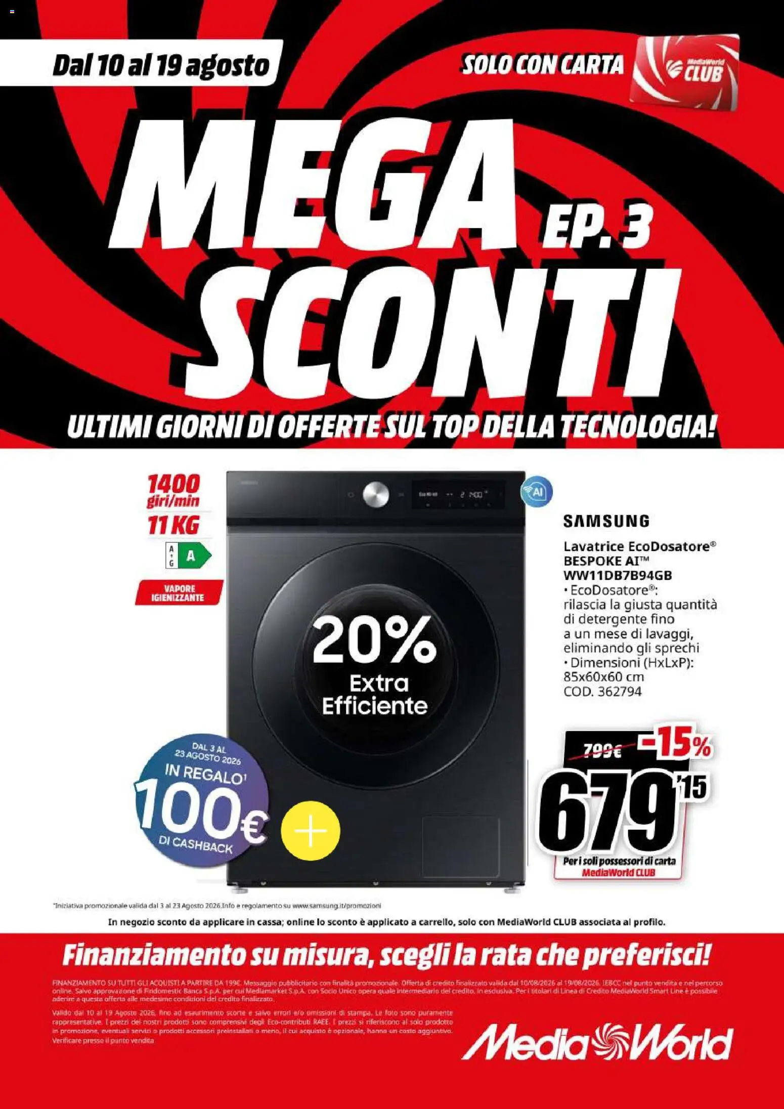 Volantino Media World del 10/08/2026 | Pagina: 45