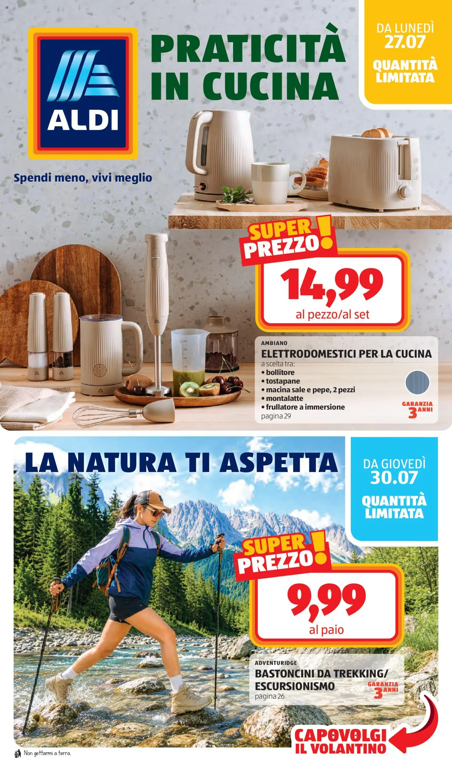 Volantino Aldi del 27/07/2026 | Pagina: 32 | Prodotti: Frullatore, Bollitore, Macina, Tostapane