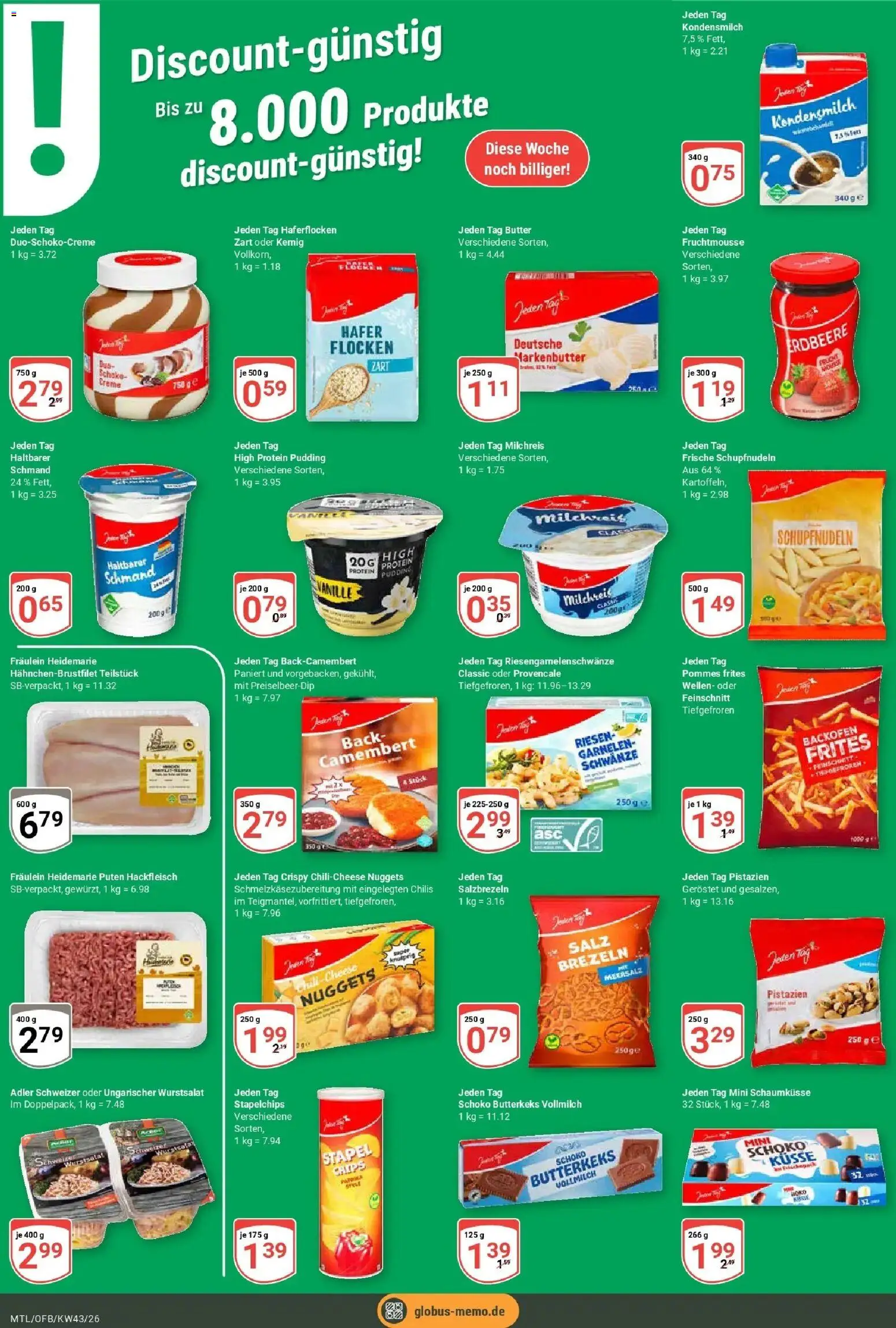 Globus Prospekt Maintal-Dörnigheim (ab 19.10.2026) » Angebote online | Seite: 5 | Produkte: Pudding, Pistazien, Camembert, Flocken