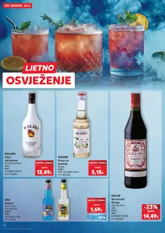 MONIN Sirup za koktele, Bazga, 0,25 l - Pregled kataloga iz trgovine Kaufland, vrijedi od 24.06.2026 | Stranica: 16 | Proizvodi: Liker, Sirup, Bazga