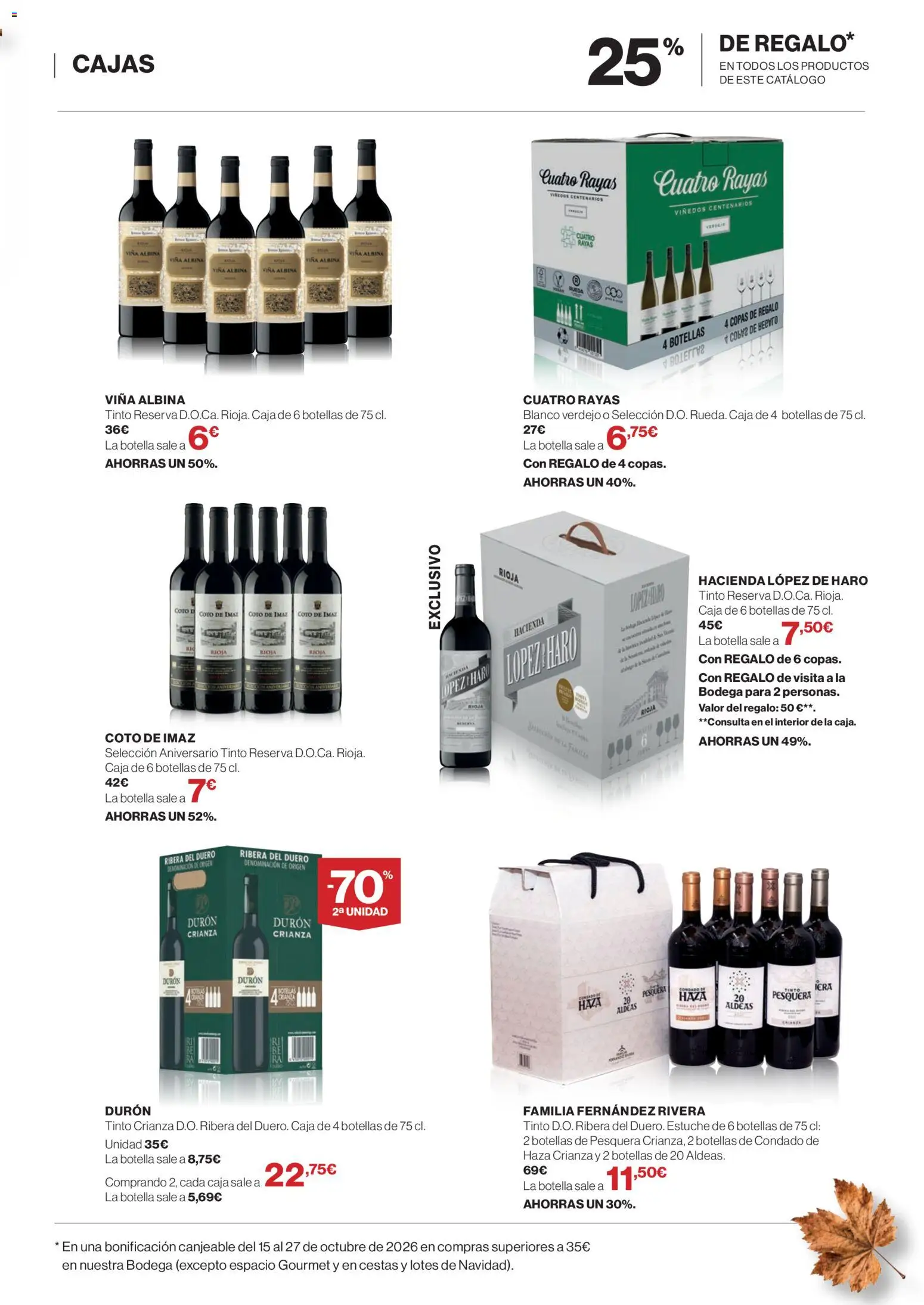 El Corte Inglés Bodega │ válido desde el 01/10/2026 | Página: 3 | Productos: Caja