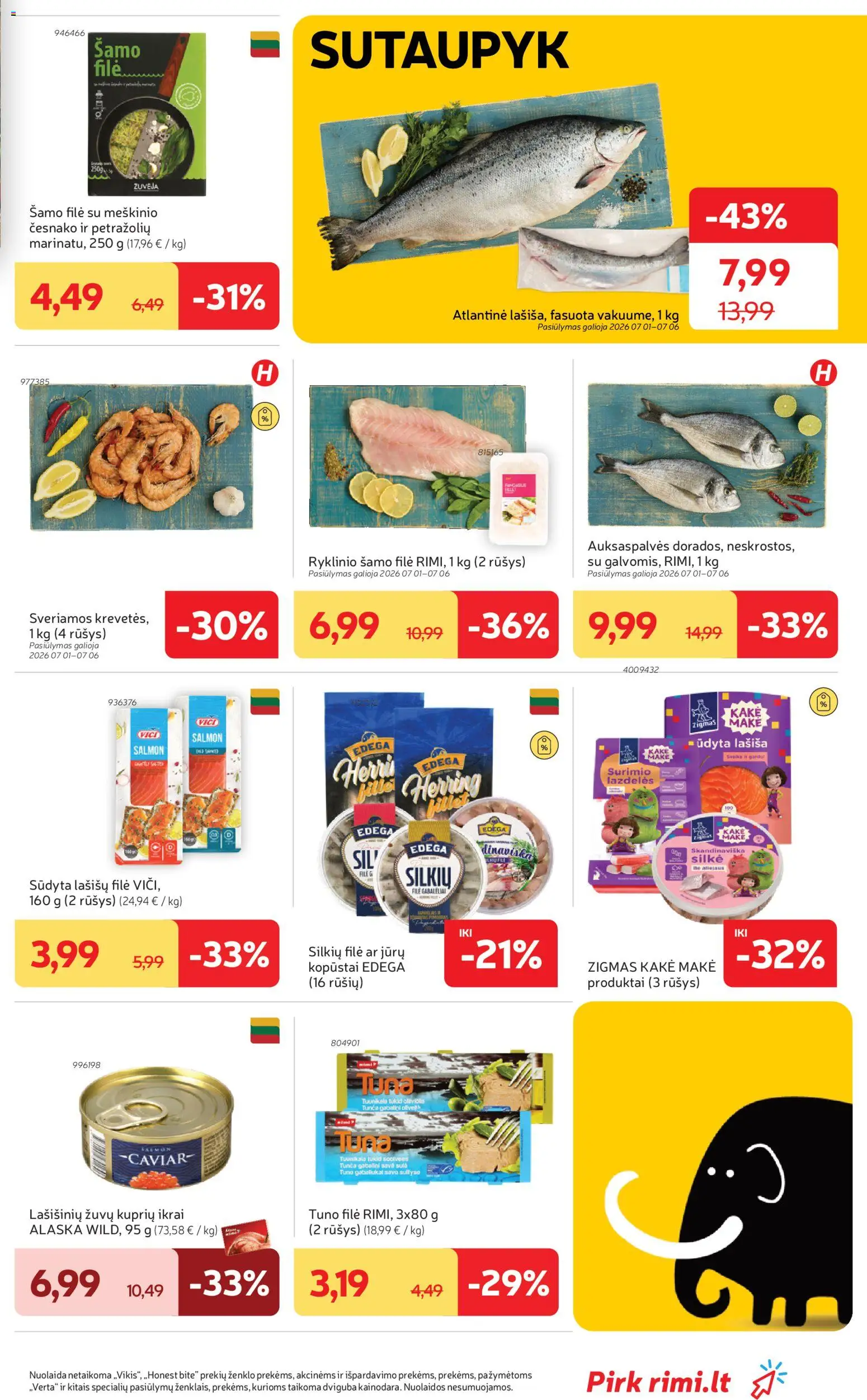 Rimi akcijos nuo 2026.06.30 | Puslapis: 5 | Prekių: Silkė, Ikrai