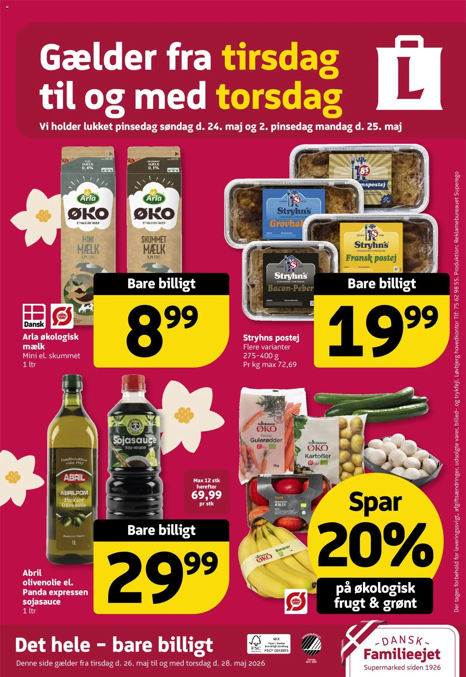 Løvbjerg tilbudsavis – gyldig fra 22.05.2026 | Side: 32 | Produkter: Mælk, Æbler, Bananer, Kartofler