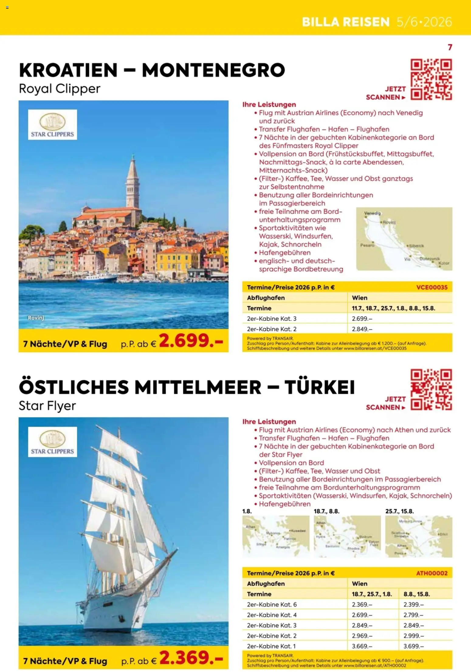 Billa - Billa Reise Kreuzfahrten Rundreise Erlebnisreisen gültig ab 18.05.2026 | Seite: 7