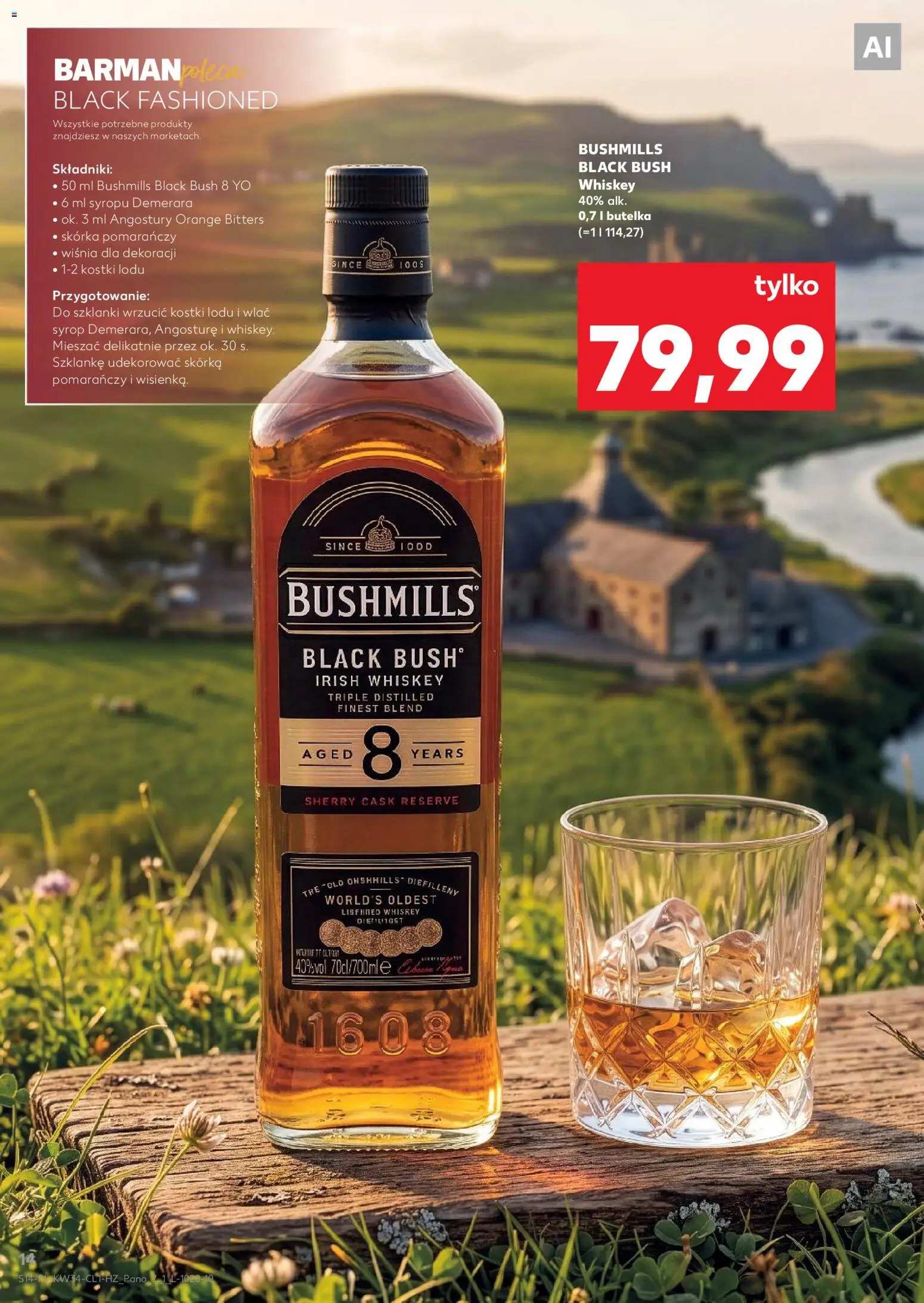 Kaufland Polsko leták - Barek od 20.08.2026 | Strana: 14 | Produkty: Whiskey, Finest, Bushmills, Sherry