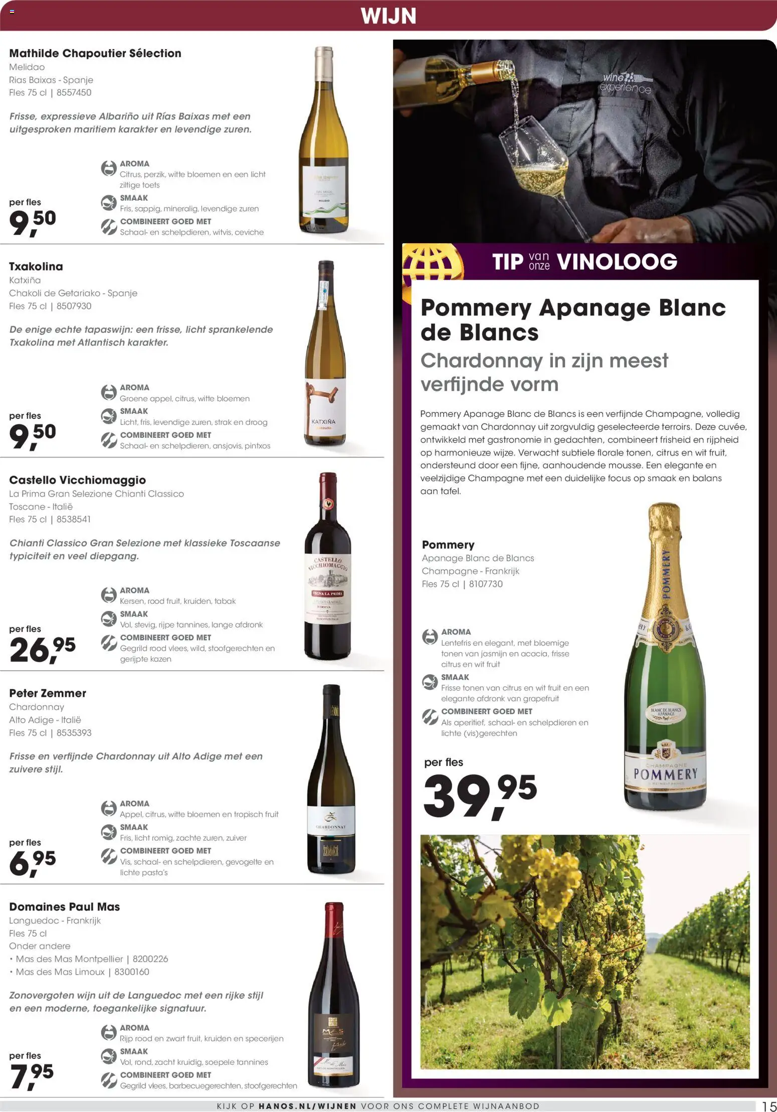 {H1} | Pagina: 15 | Producten: Wijn, Schaal, Fles, La