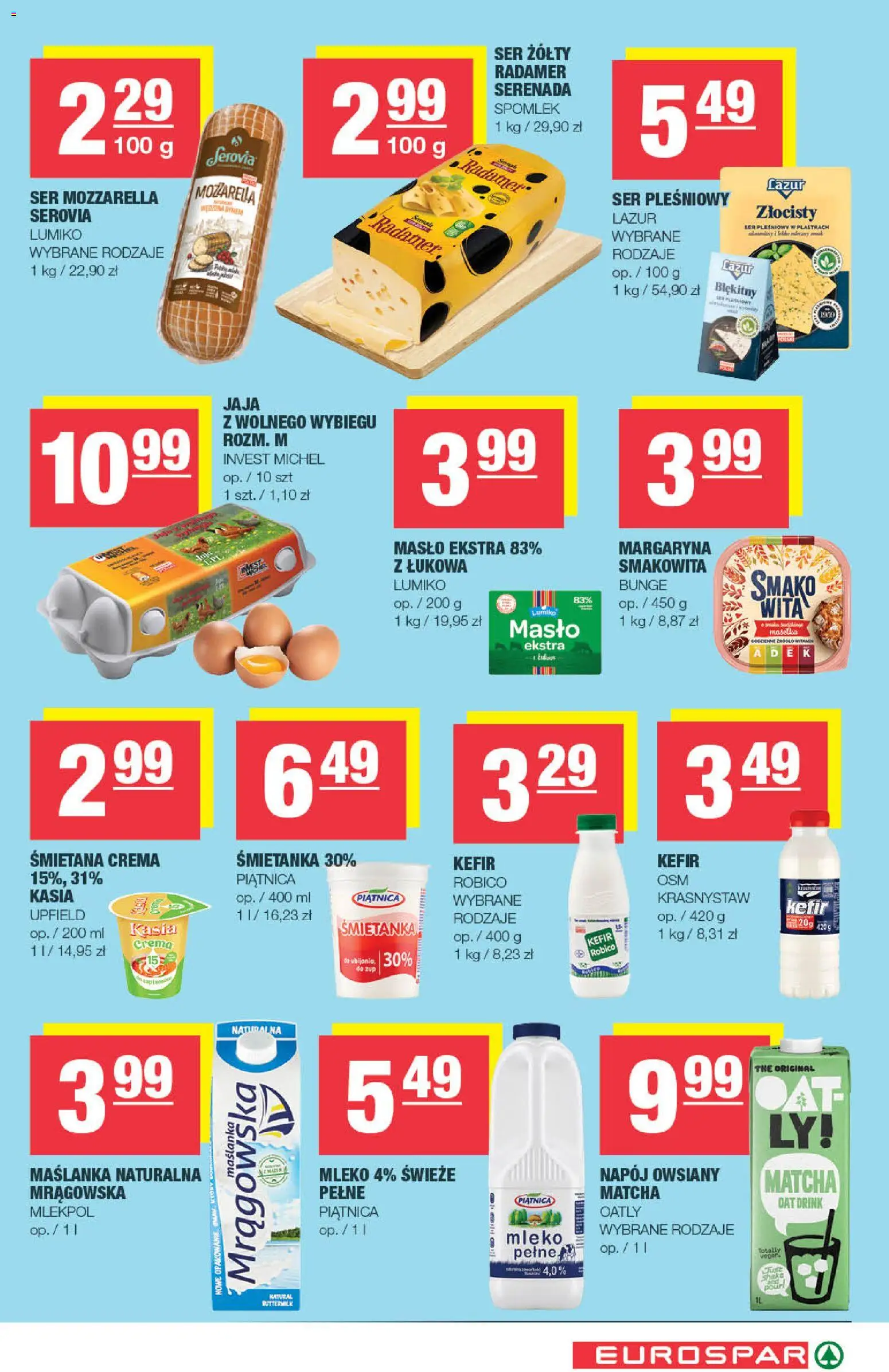 Spar gazetka - Eurospar od 01.07.2026 | Strona: 5 | Produkty: Ser pleśniowy, Masło, Mozzarella, Jaja