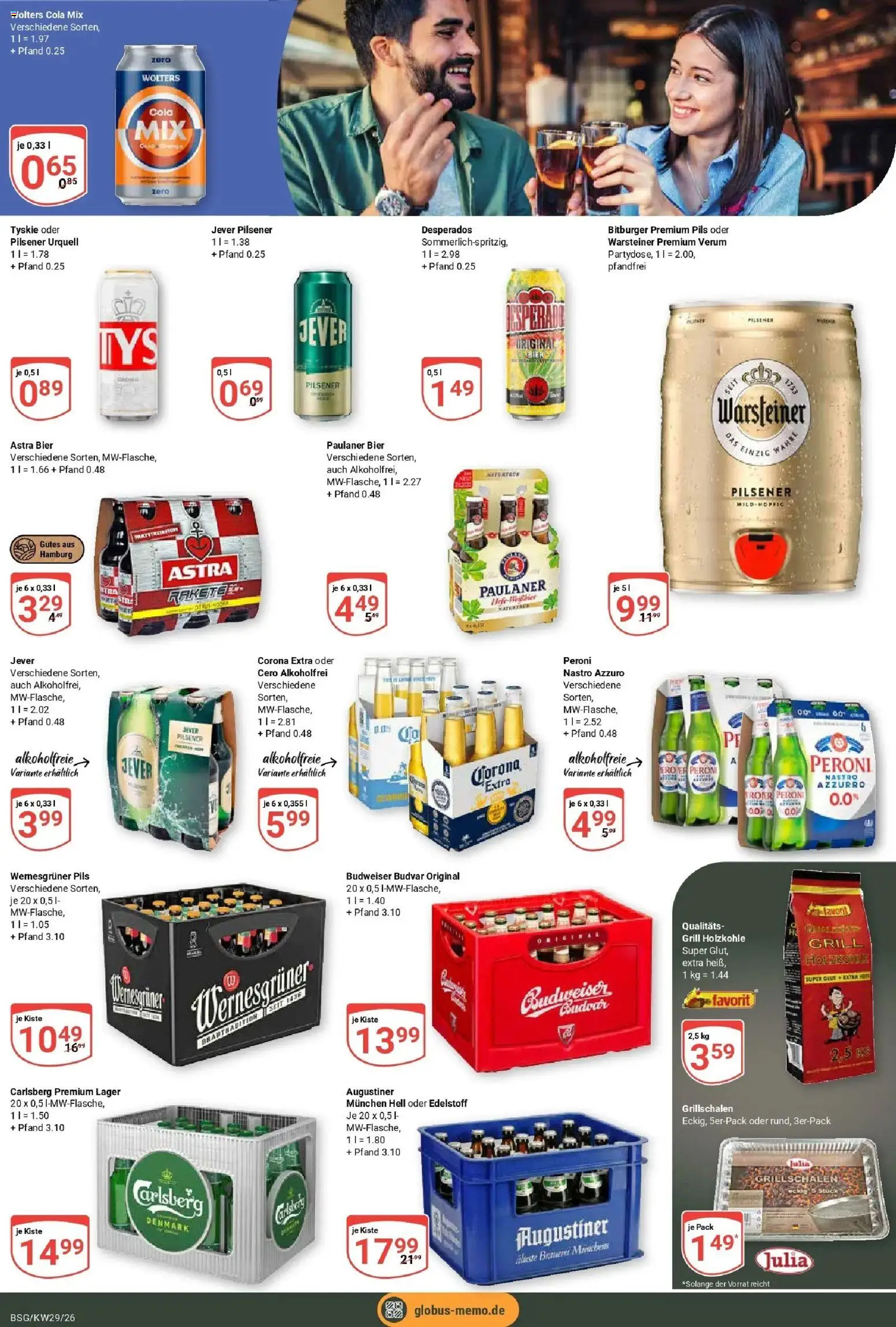 Globus Prospekt Braunschweig – gültig ab 13.07.2026 | Seite: 5 | Produkte: Pils, Warsteiner, Jever, Desperados