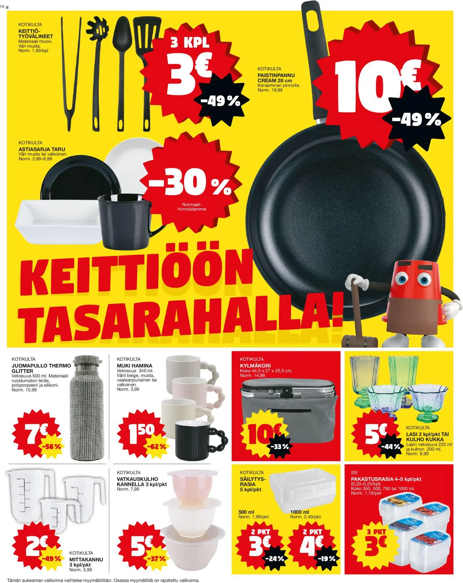 Tokmanni tarjoukset – voimassa 01.06.2026 alkaen | Sivu: 10 | Tuotteet: Muki, Paistinpannu, Keittiö, Pasta