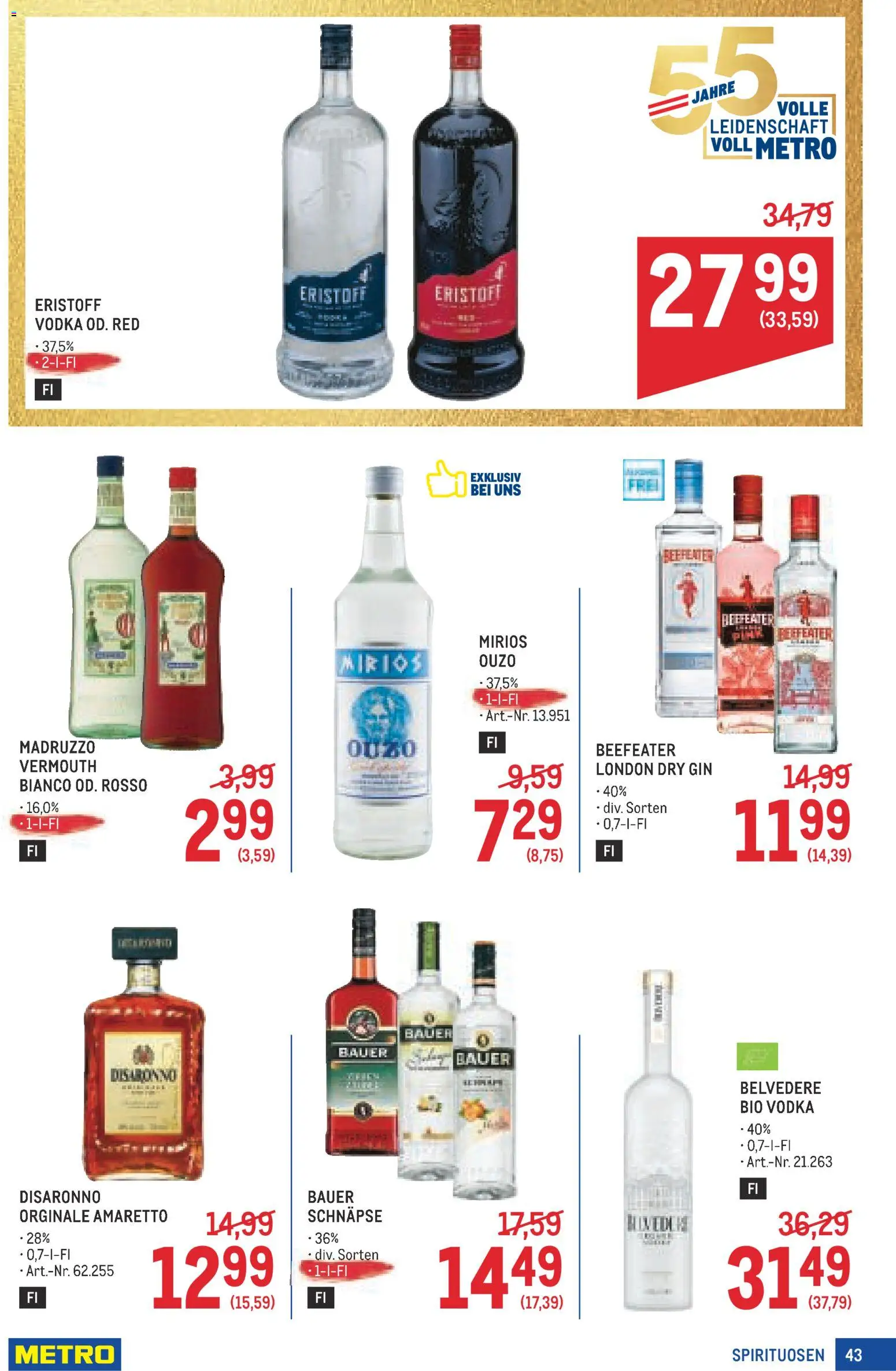 Metro angebote Profi gültig ab 01.10.2026 | Seite: 43 | Produkte: Gin