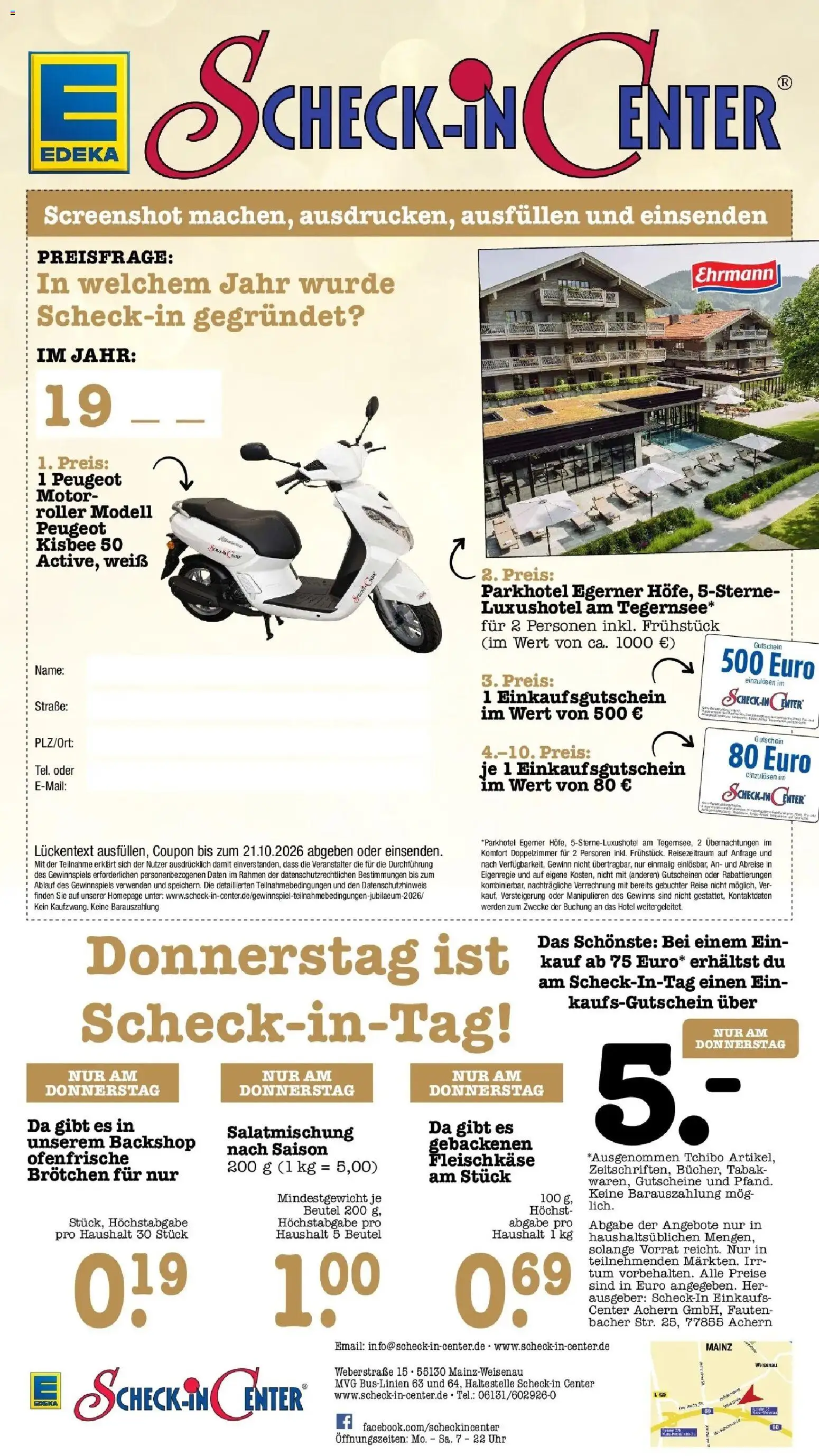 E center Prospekt Mainz-Weisenau (ab 21.09.2026) zum Blättern | Seite: 69 | Produkte: Ofenfrische, Uhr