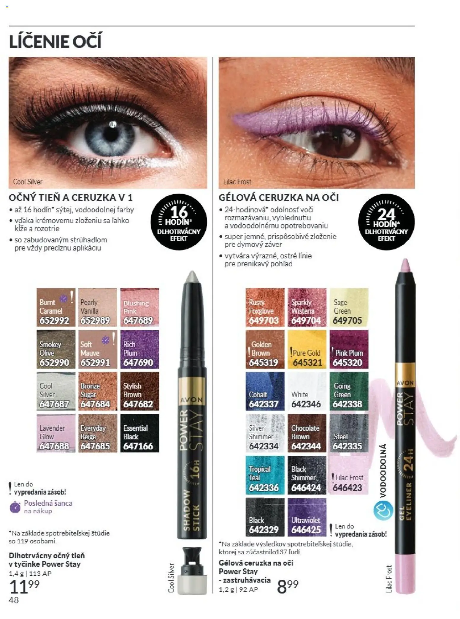 Nové Avon akcie – leták je platný od 01.07.2026 | Strana: 48 | Produkty: Ceruzka na oči, Ceruzka