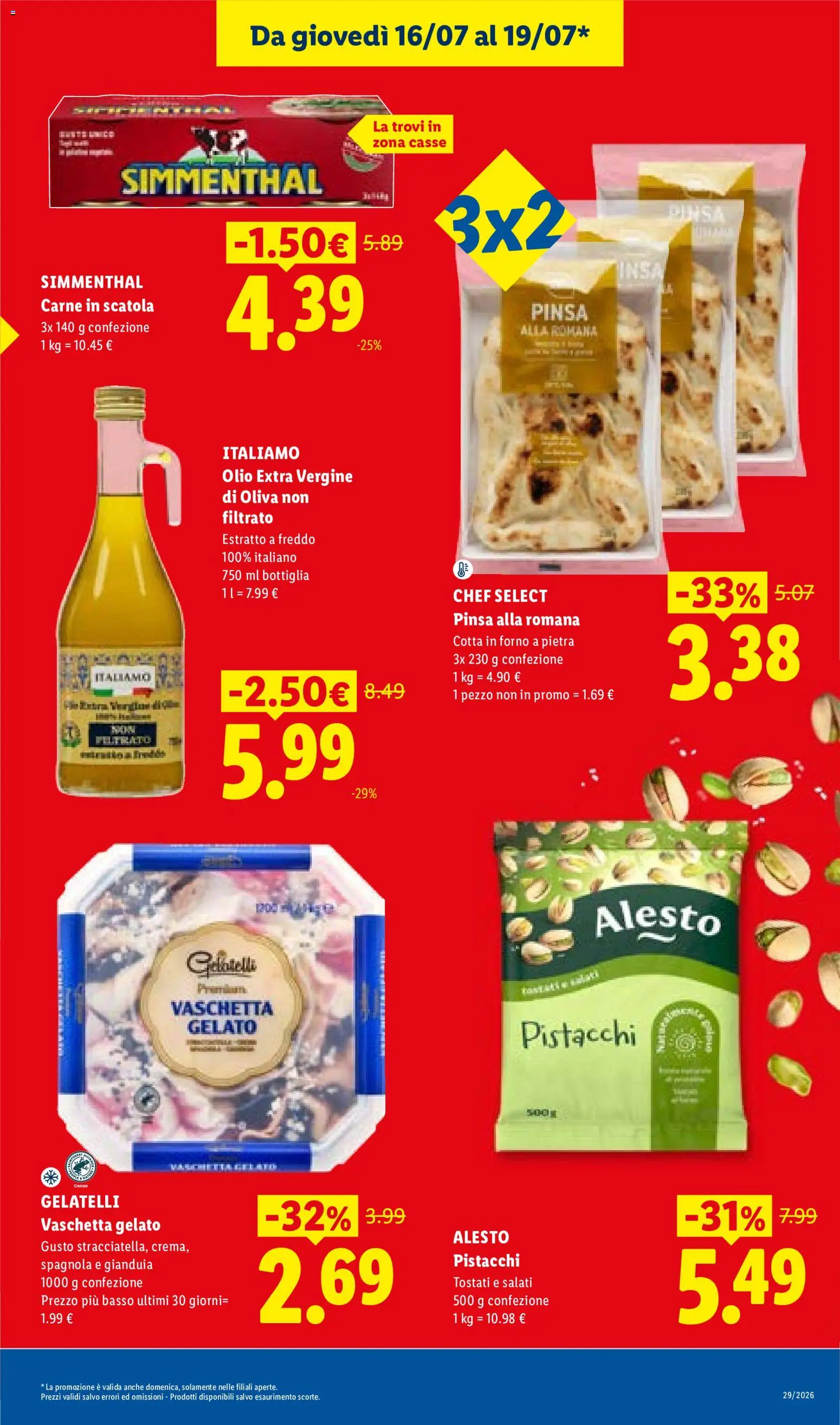 Volantino Lidl del 16/07/2026 | Pagina: 3 | Prodotti: Gelato, Olio, Olive, Basso