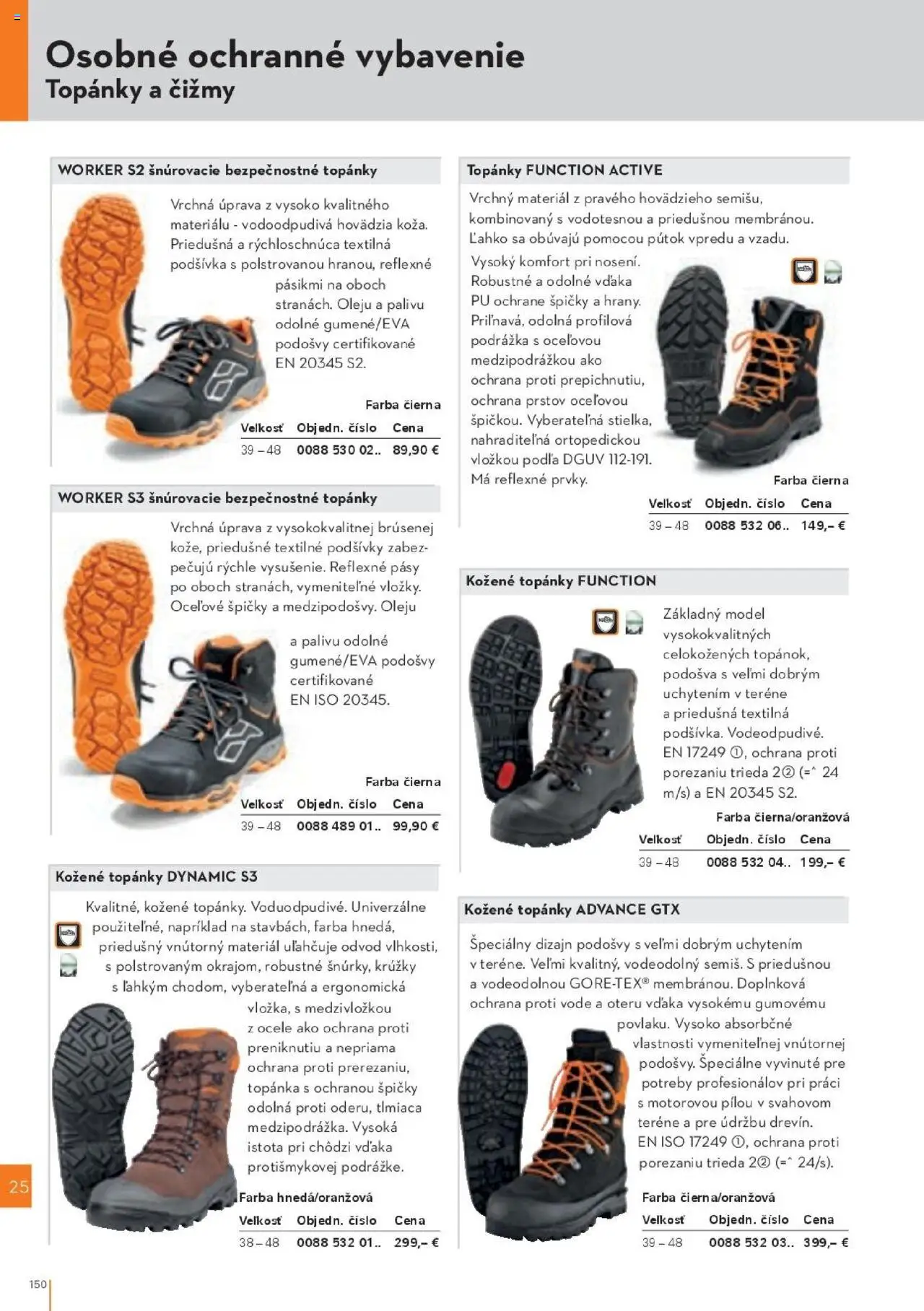 Nové STIHL akcie – leták je platný od 29.09.2025 | Strana: 150 | Produkty: Čižmy, Topánky