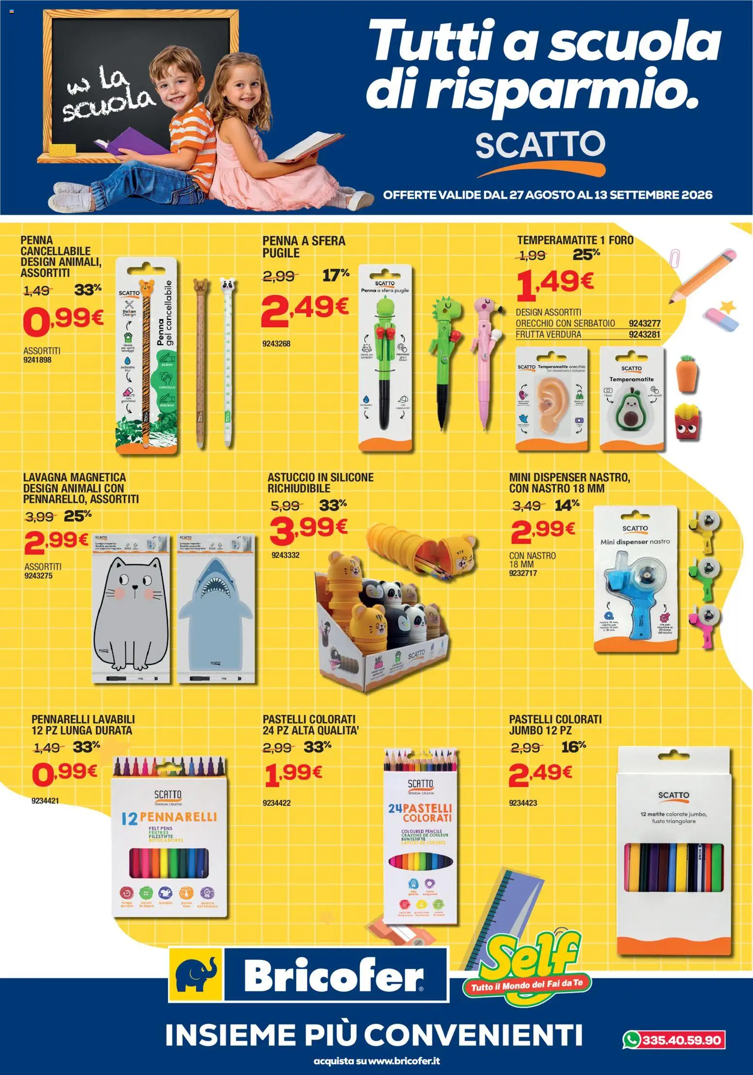 Volantino Self del 27/08/2026 | Pagina: 1 | Prodotti: Tè, Frutta, Astuccio, Pastelli