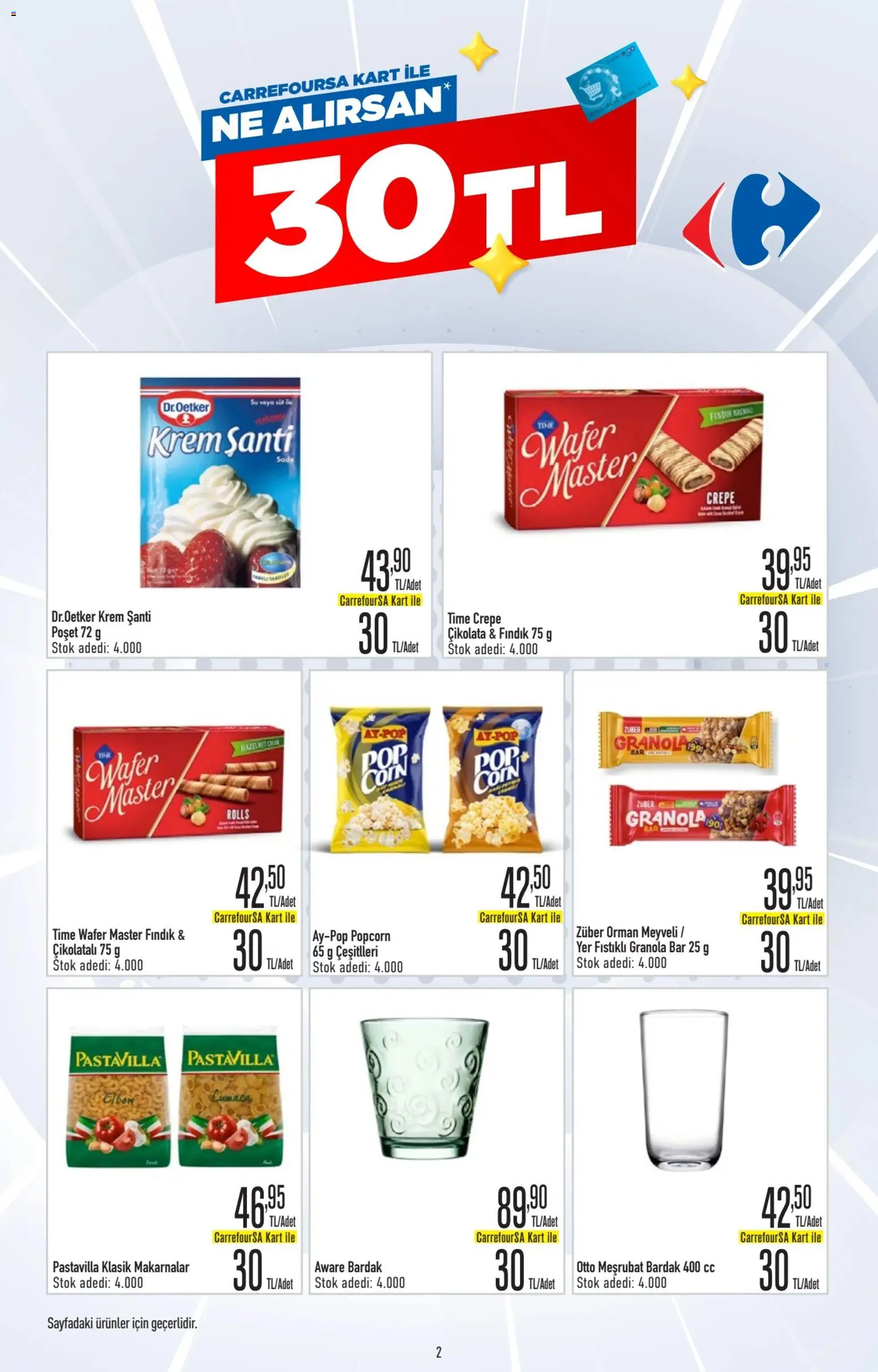 CarrefourSA Katalog - 01.06.2026 tarihinden itibaren geçerlidir | Sayfa: 2 | Ürünler: Krem, Çikolata, Fındık, Su