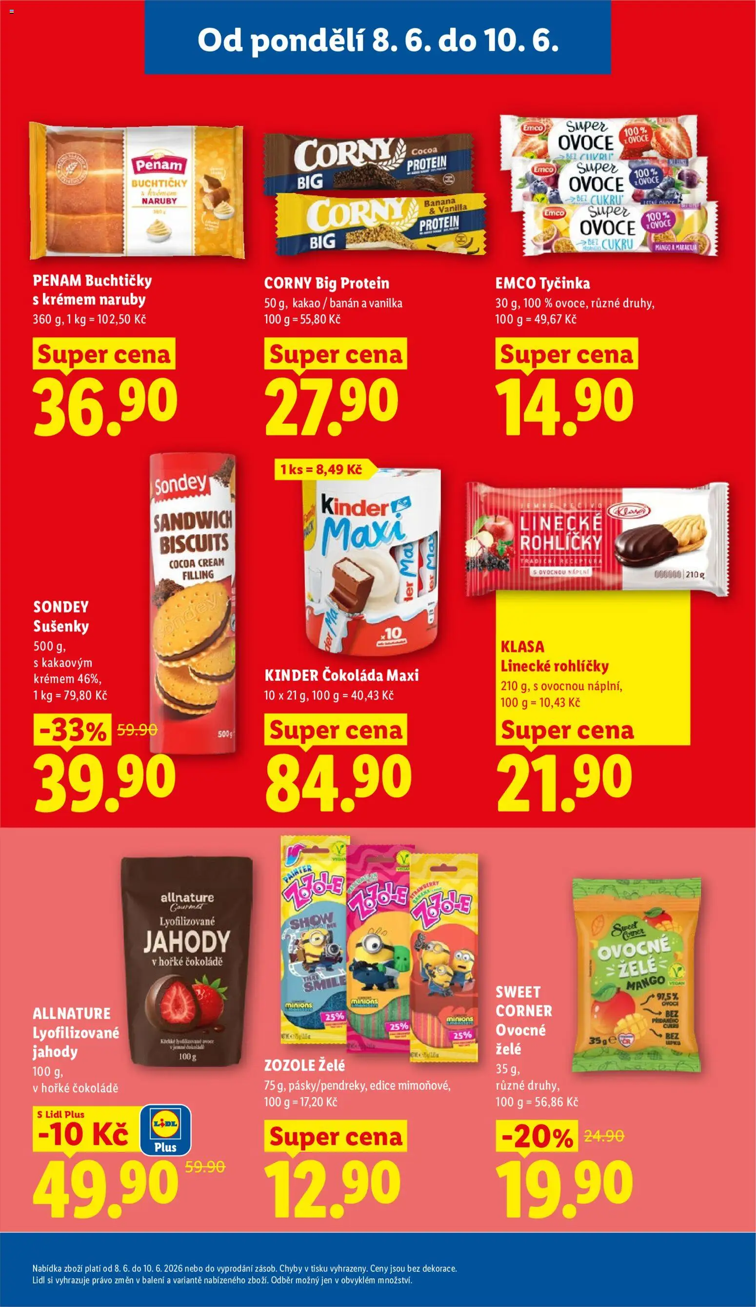 Lidl leták od 08.06.2026 | Strana: 31 | Produkty: Protein bar, Banán, Linecké rohlíčky, Kinder