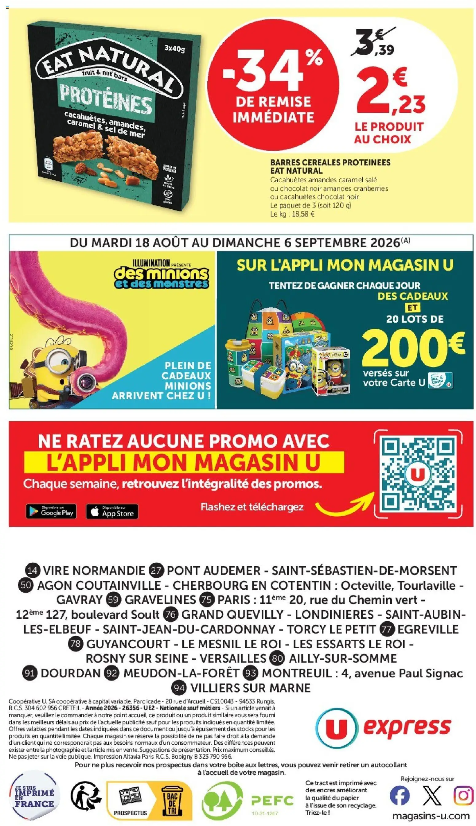 {H1} | Page: 16 | Produits: Chocolat noir, Store, Cacahuètes, Céréales