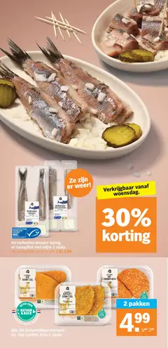 AH Hollandse Nieuwe haring of haringfilet met uitjes 2 stuks, AH Hollandse Nieuwe haring of haringfilet met uitjes 2 stuks - Voorbeeld van een folder van Albert Heijn, geldig van 15.06.2026 | Pagina: 18
