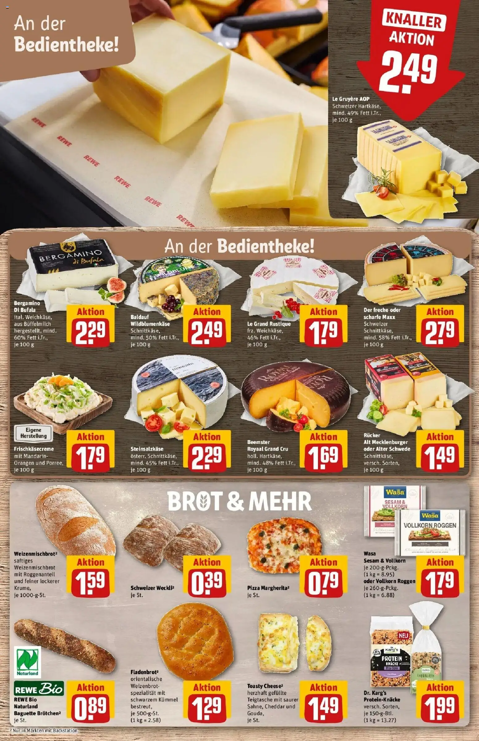 REWE Prospekt ab 26.10.2026 zum Blättern » Angebote | Seite: 11 | Produkte: Baguette, Orangen, Brot, Pizza