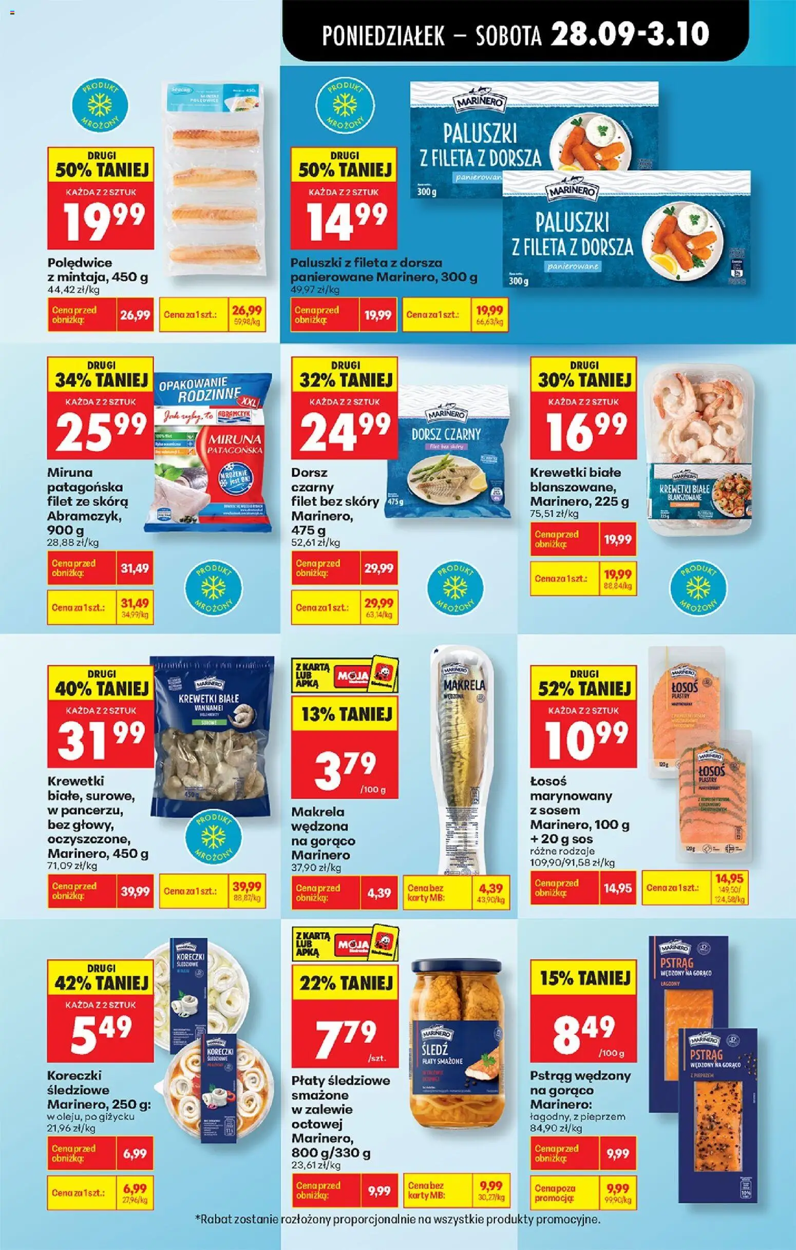 Biedronka Polsko leták - Codziennie niskie ceny od 28.09.2026 | Strana: 43 | Produkty: Losos, Makrela, Filet, Karty