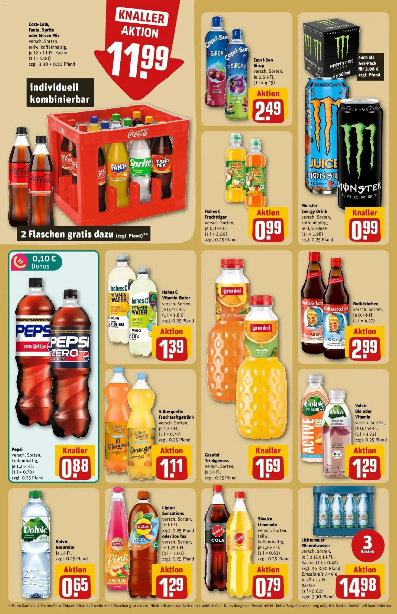 Rewe Prospekt Elsterwerda – gültig ab 27.07.2026 | Seite: 20 | Produkte: Sinalco, Fanta, Limette, Hohes c