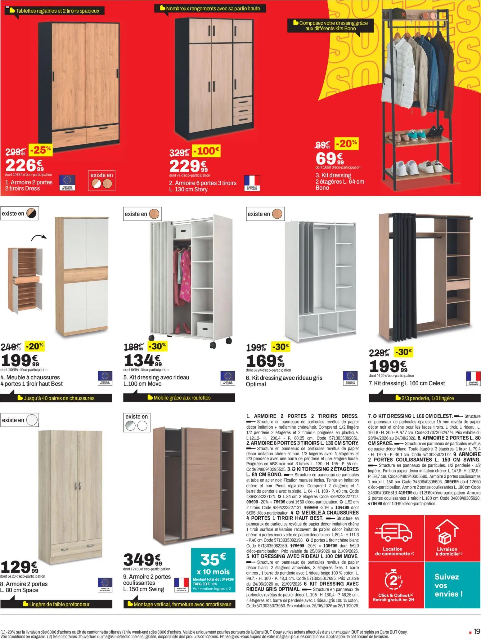 {H1} | Page: 19 | Produits: Armoire, Tiroirs, Dressing, Rideau
