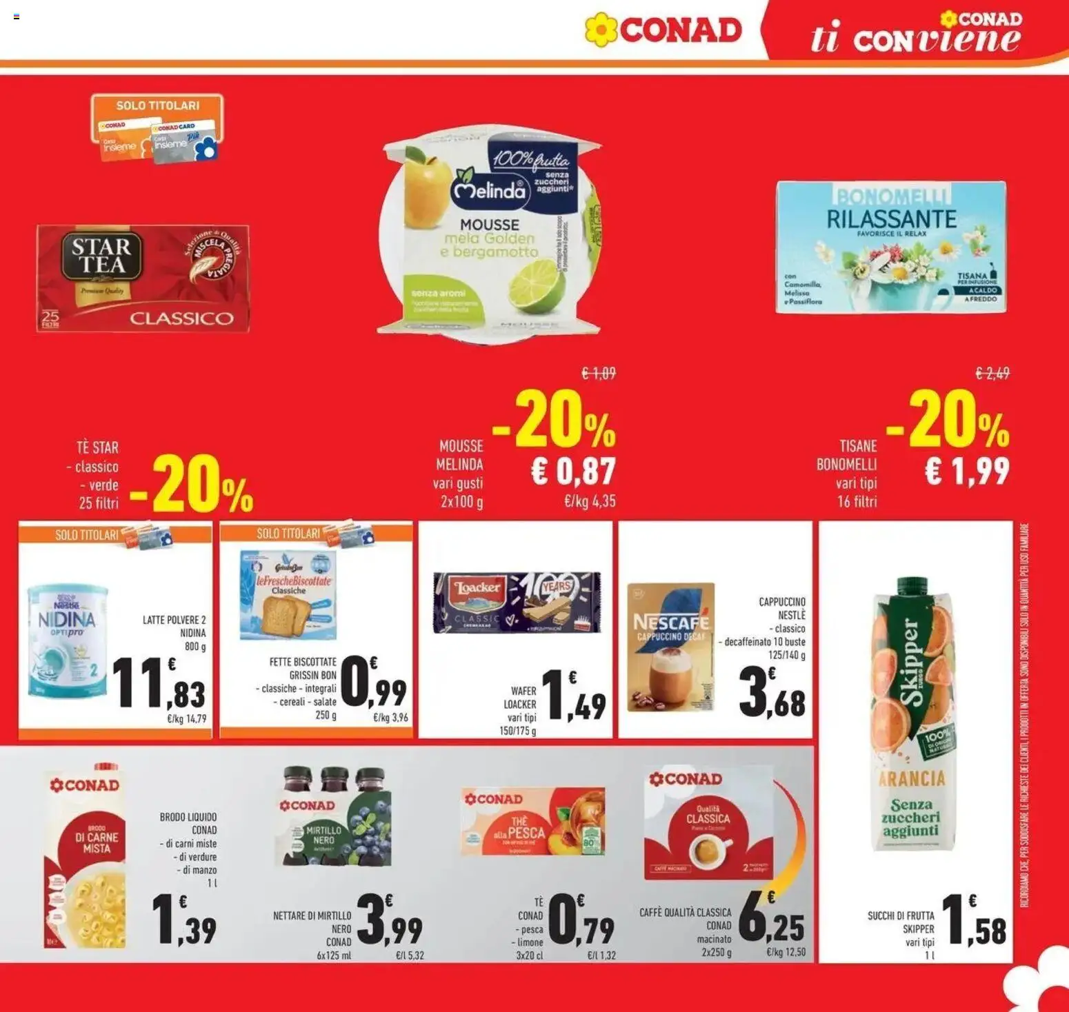 Volantino Conad del 21/10/2026 | Pagina: 40 | Prodotti: Tisana, Tè, Cereali, Infusione