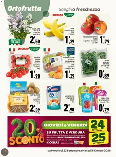 Anteprima del volantino RUCOLA MISTICANZA NON LAVATA, RUCOLA MISTICANZA NON LAVATA BIO ALCE NERO 100 g valido a partire dal 23/09/2026 | Pagina: 4 | Prodotti: Cocktail, Patate, Frutta, Purea