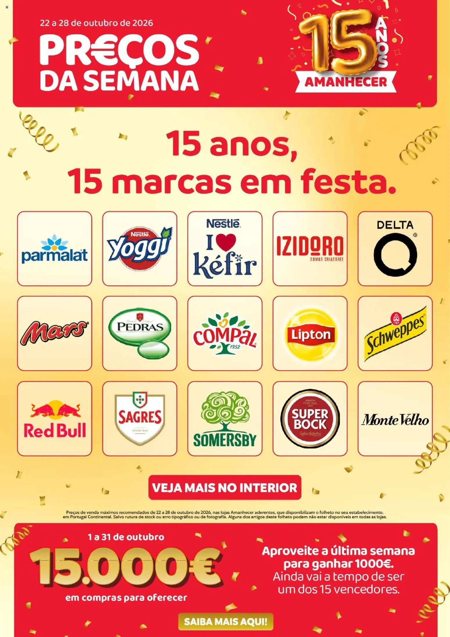 Amanhecer folheto │ válido de 22/10/2026 | Página: 1 | Produtos: Red Bull, Kefir, Nestlé, Somersby