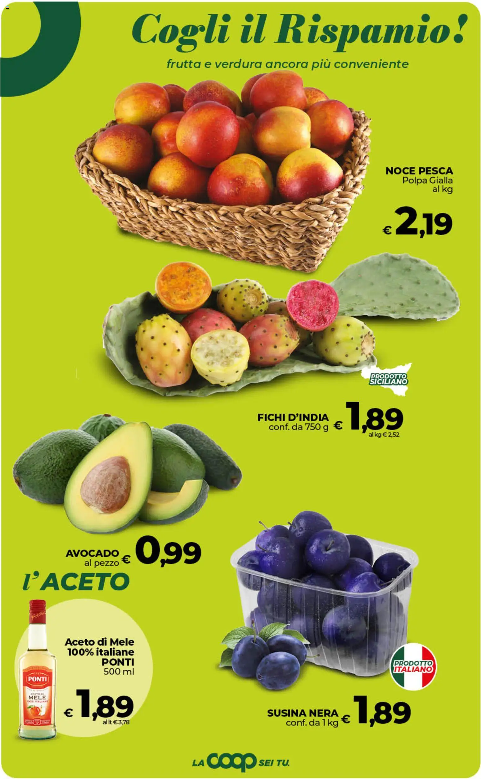 Volantino COOP del 21/08/2026 | Pagina: 20 | Prodotti: Mele, Avocado, Fichi, Pesca