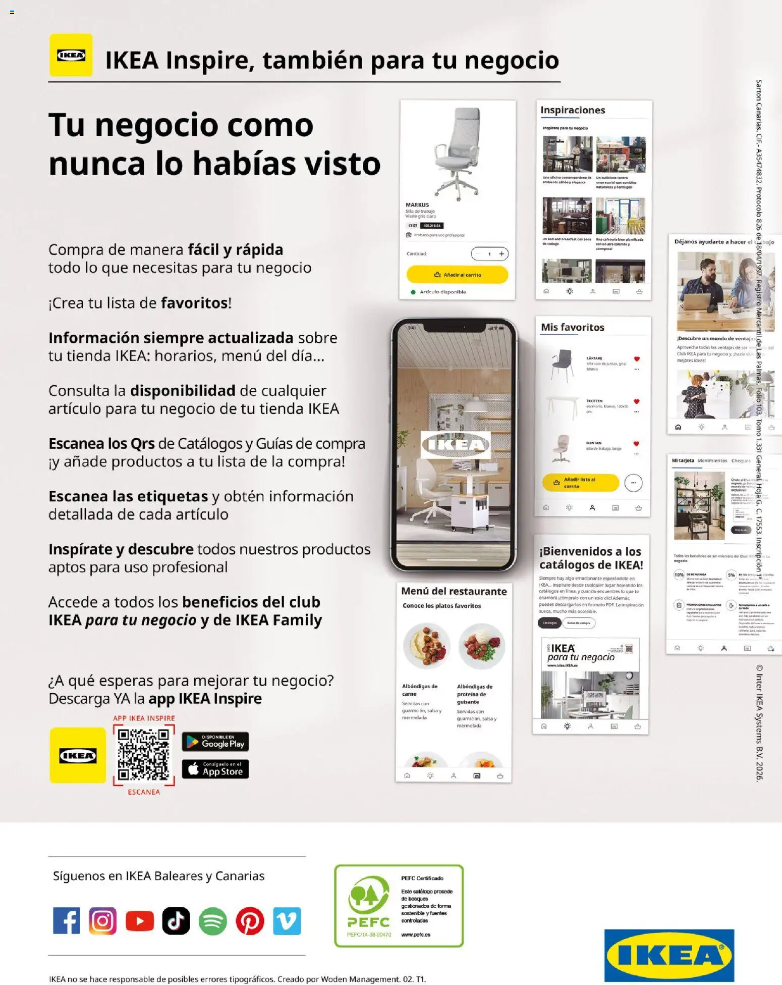 Catálogo IKEA para tu negocio │ válido desde el 01/02/2026 | Página: 48 | Productos: Proteína, Mermelada, Carne, Silla