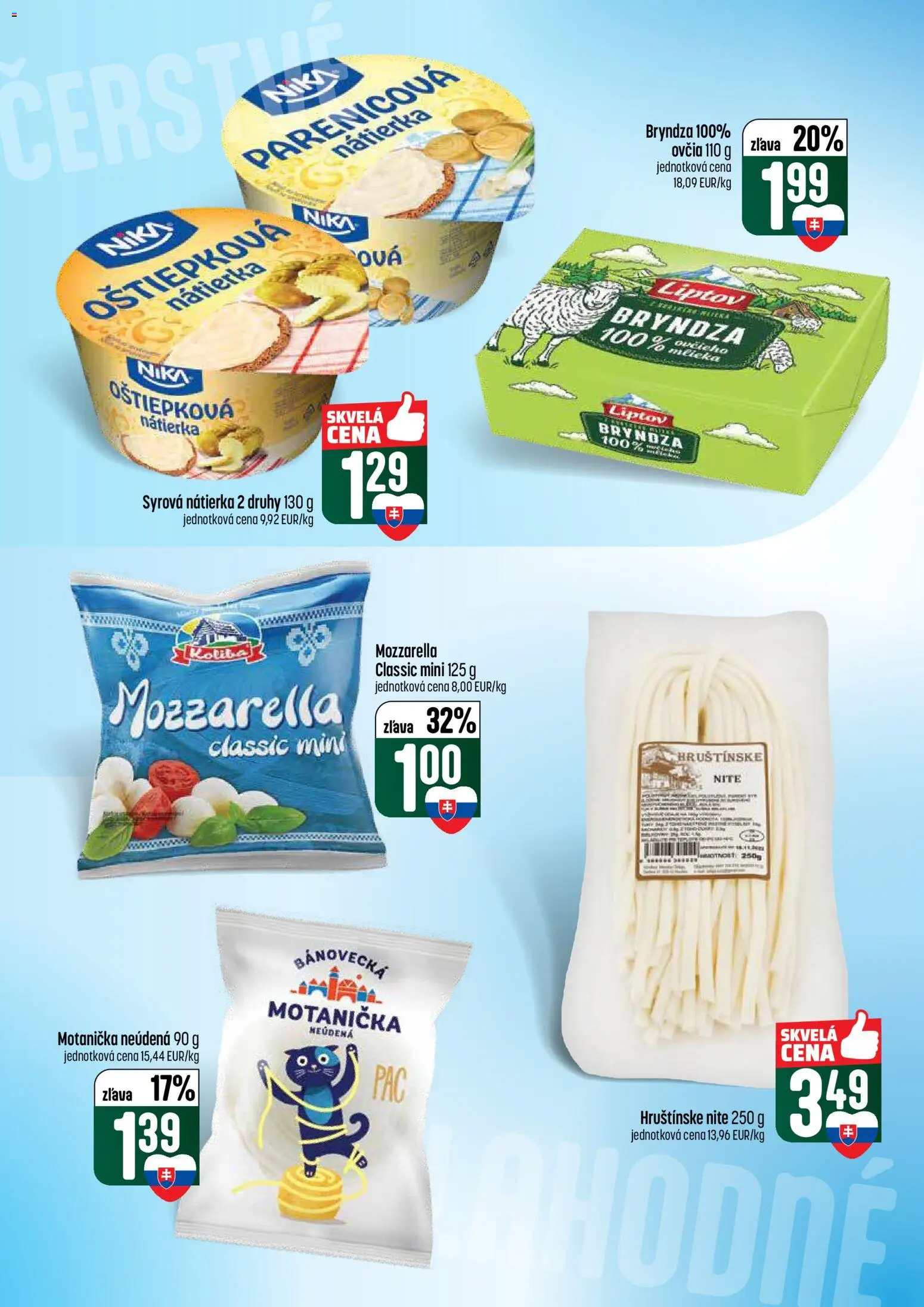 Nové COOP Jednota akcie – leták je platný od 04.06.2026 | Strana: 24 | Produkty: Mozzarella, Bryndza